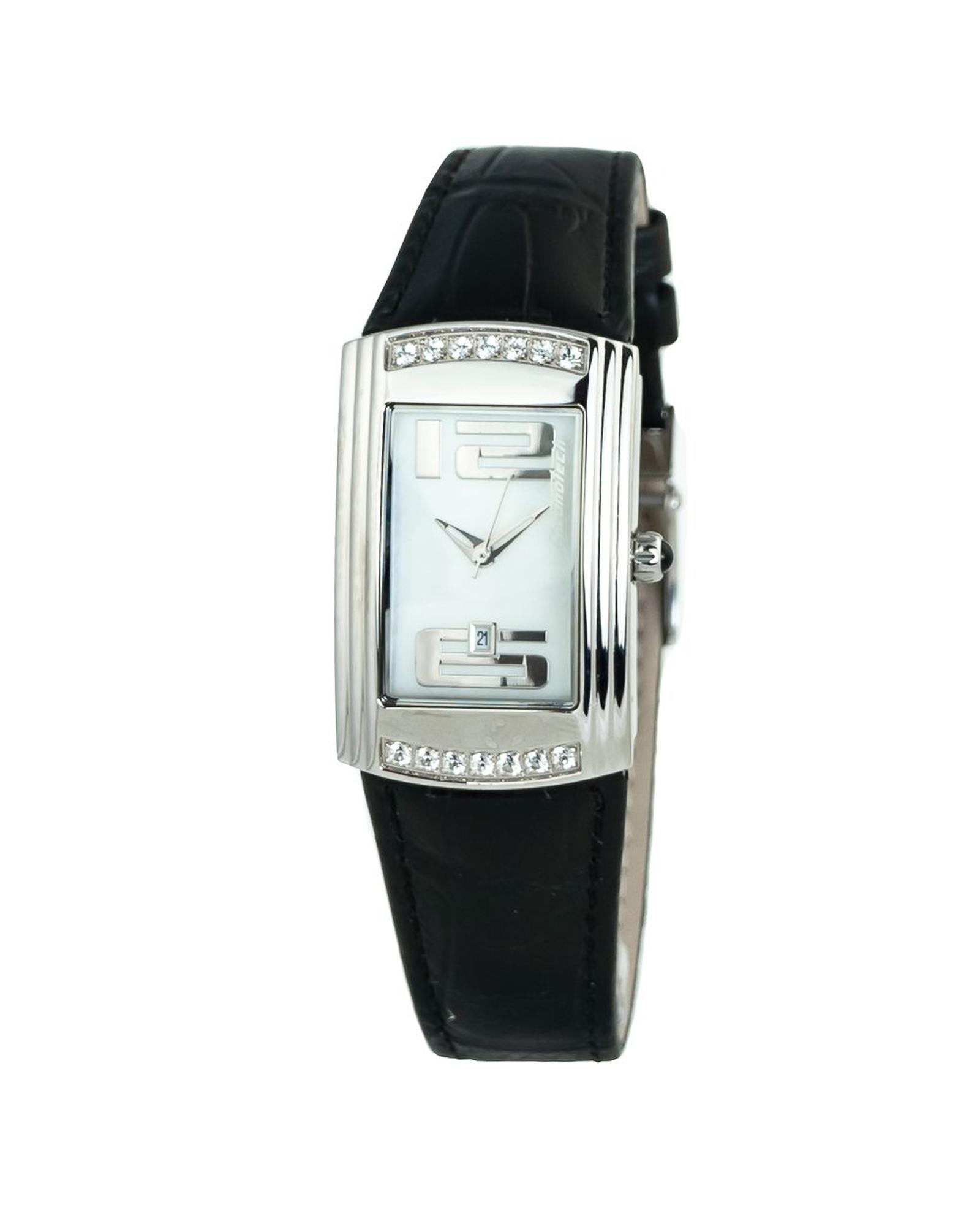 V539-CHCT7017L03SAC-202506161911-00 Chronotech Women's Black Leather Watch - One Size - Image 1