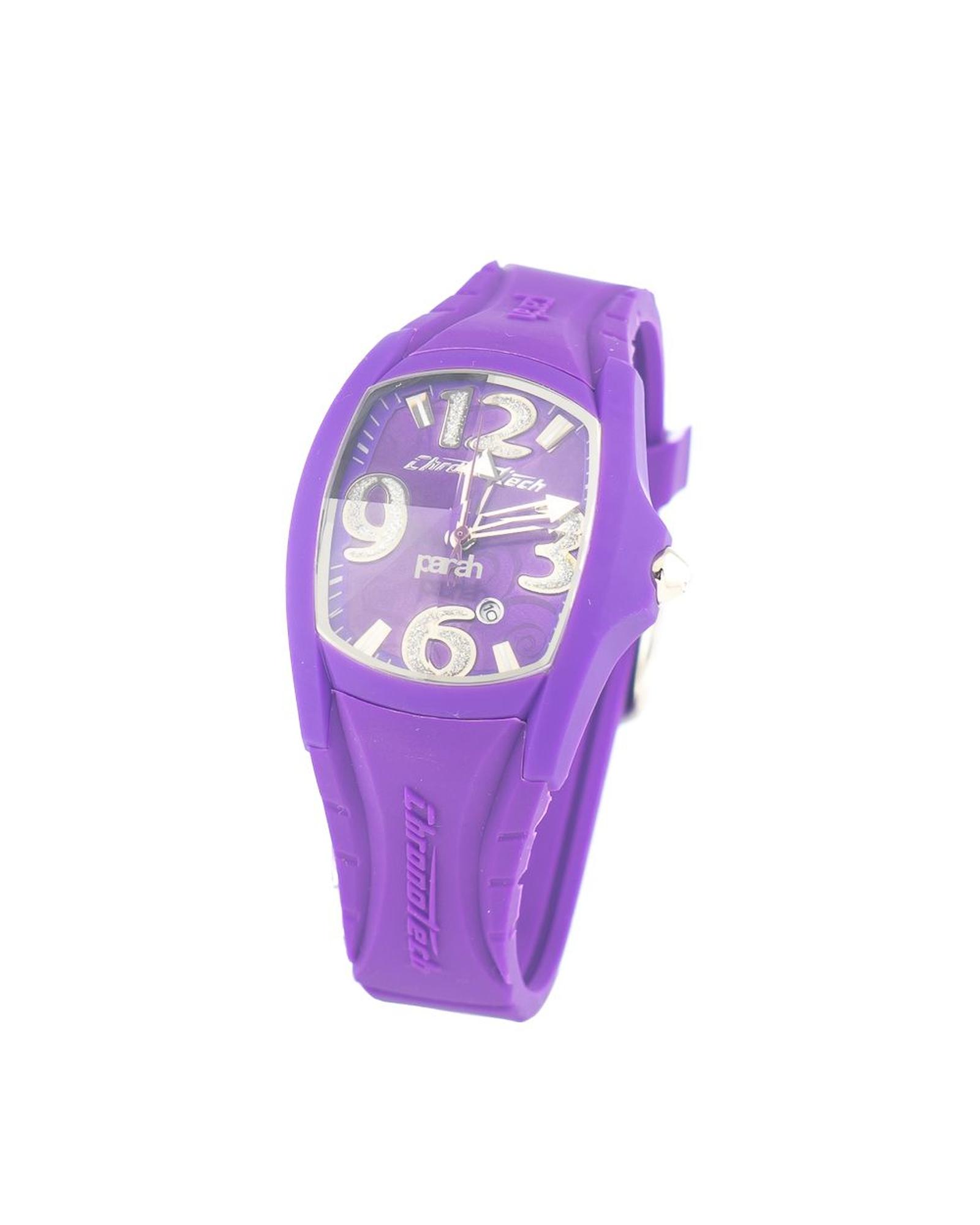 V539-CHCT7134L11AC-202506161650-00 Chronotech Women's Purple Rubber Watch - One Size - Image 1