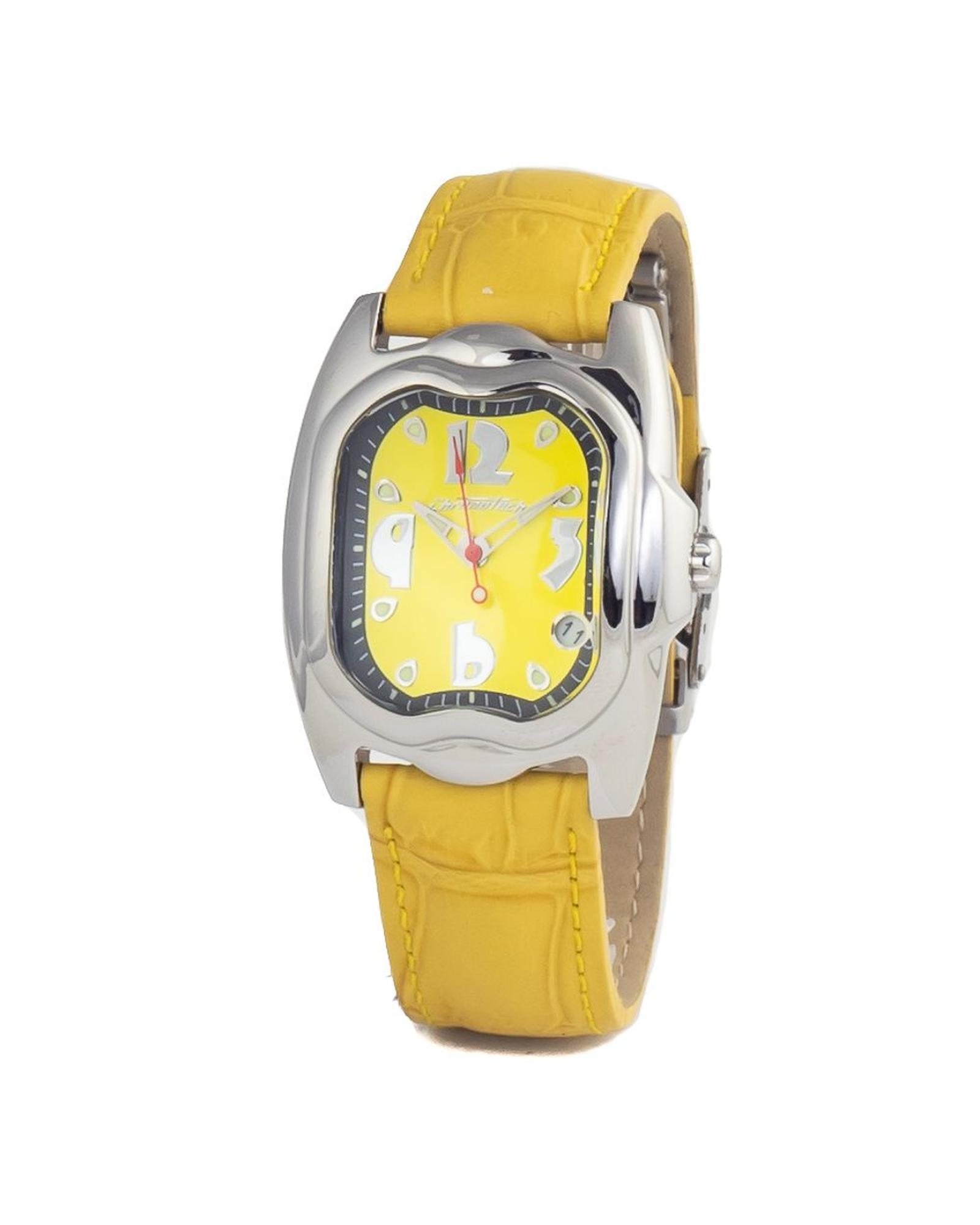 V539-CHCT7274L02AC-202506161703-00 Chronotech Women's Yellow Leather Watch - One Size - Image 1