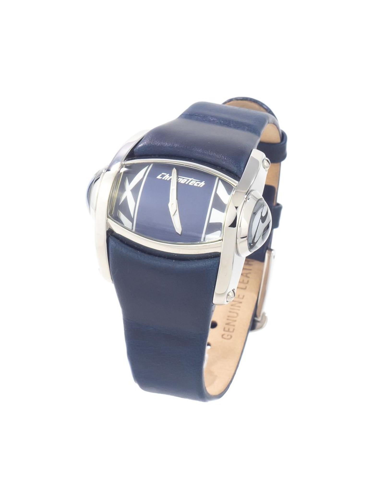 V539-CHCT7681L03AC-202506161737-00 Chronotech Women's Blue Leather Watch - One Size - Image 1