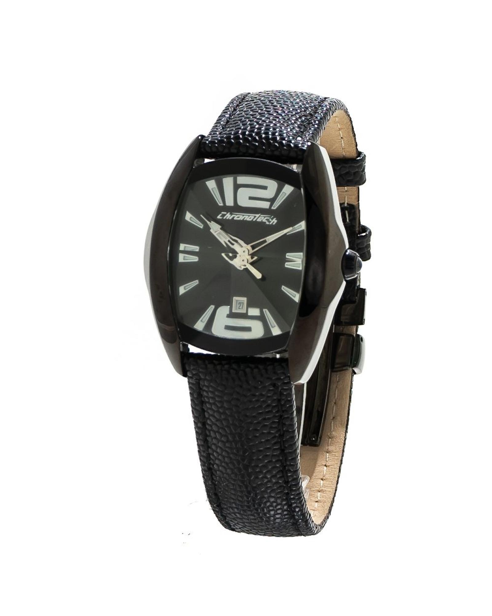V539-CHCT7814L01AC-202506161753-00 Chronotech Women's Black Leather Watch - One Size - Image 1