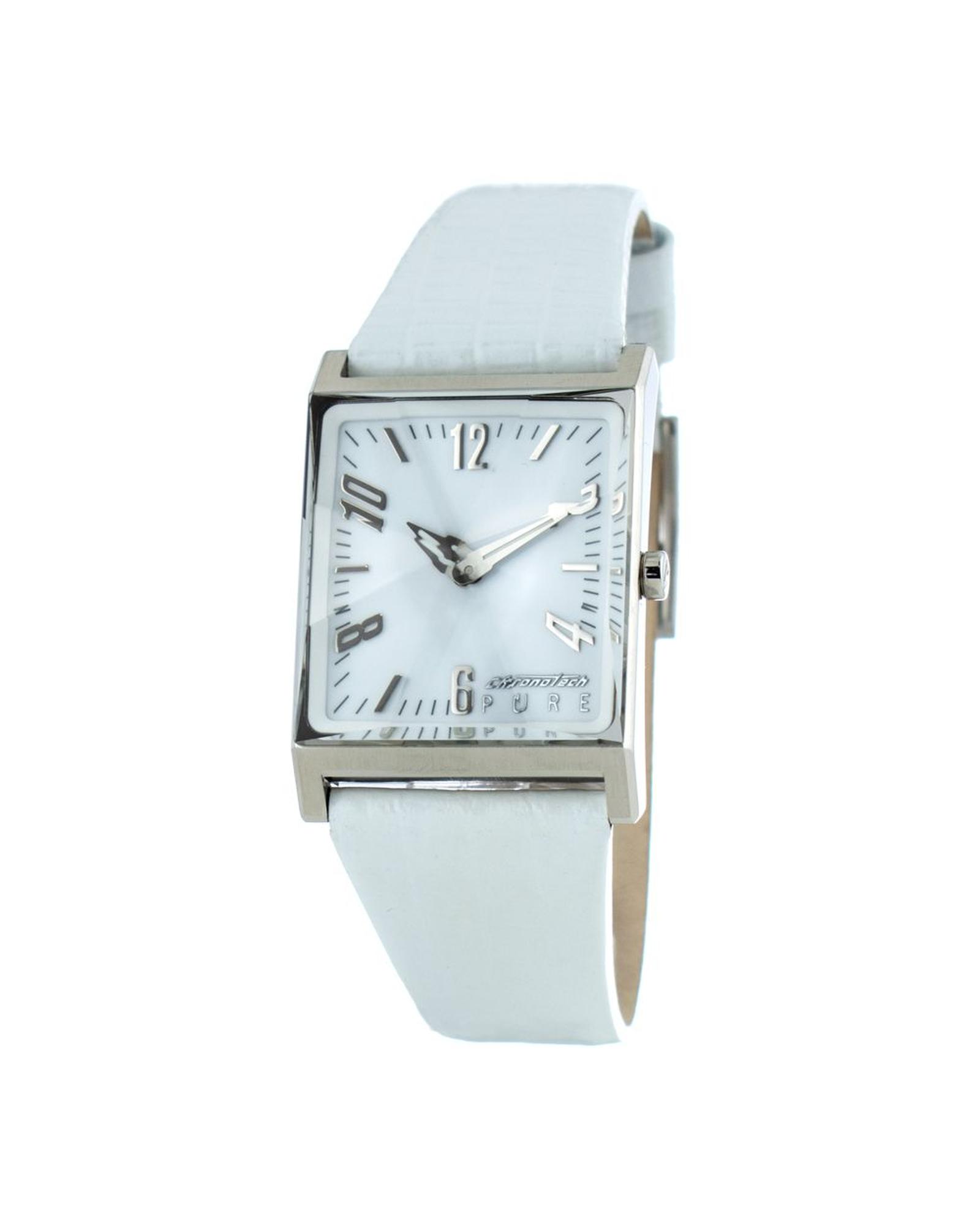 V539-CHCT7880L08AC-202506161754-00 Chronotech Women's White Leather Watch - One Size - Image 1
