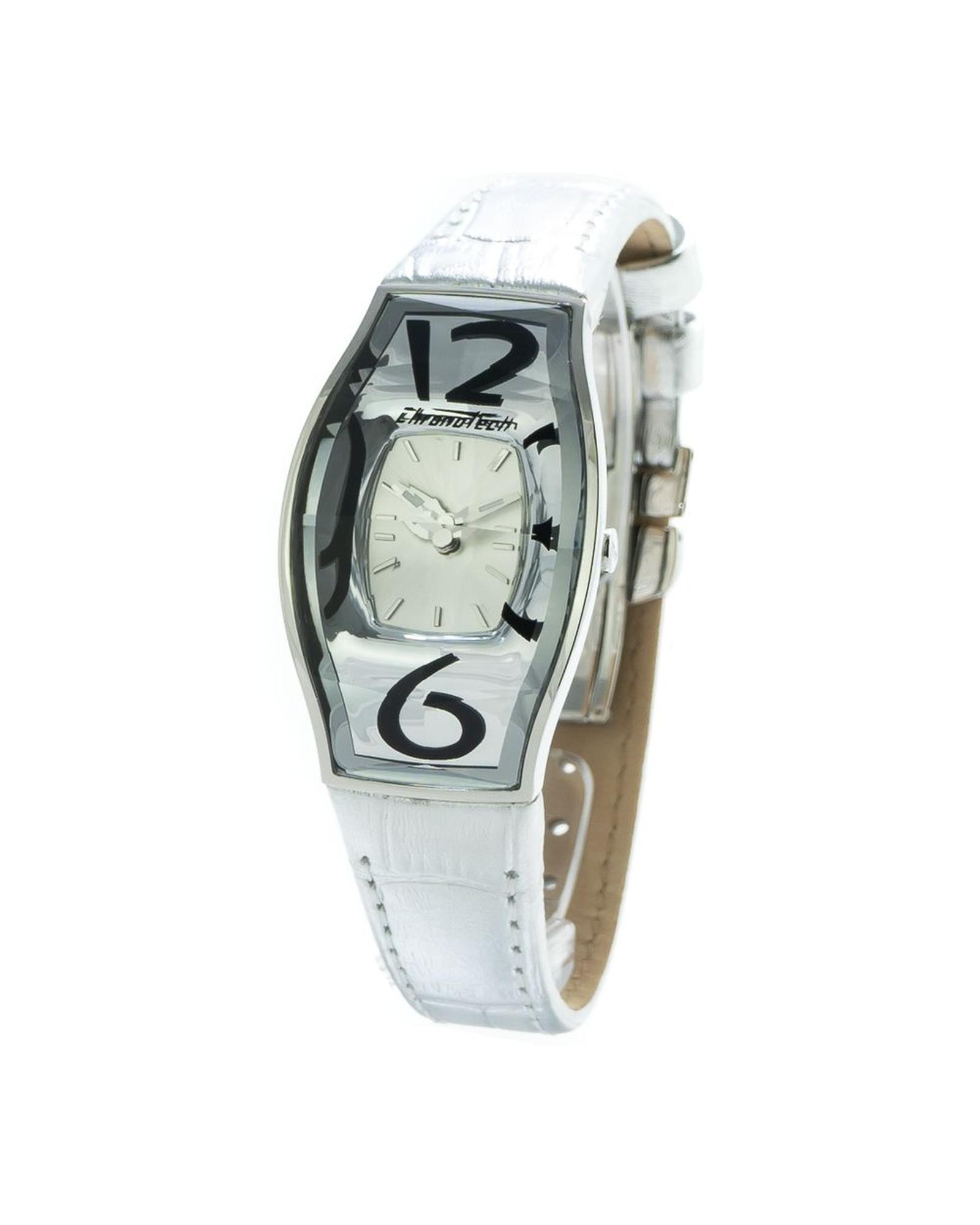 V539-CHCT7932L52AC-202506161836-00 Chronotech Women's Silver Leather Watch - One Size - Image 1
