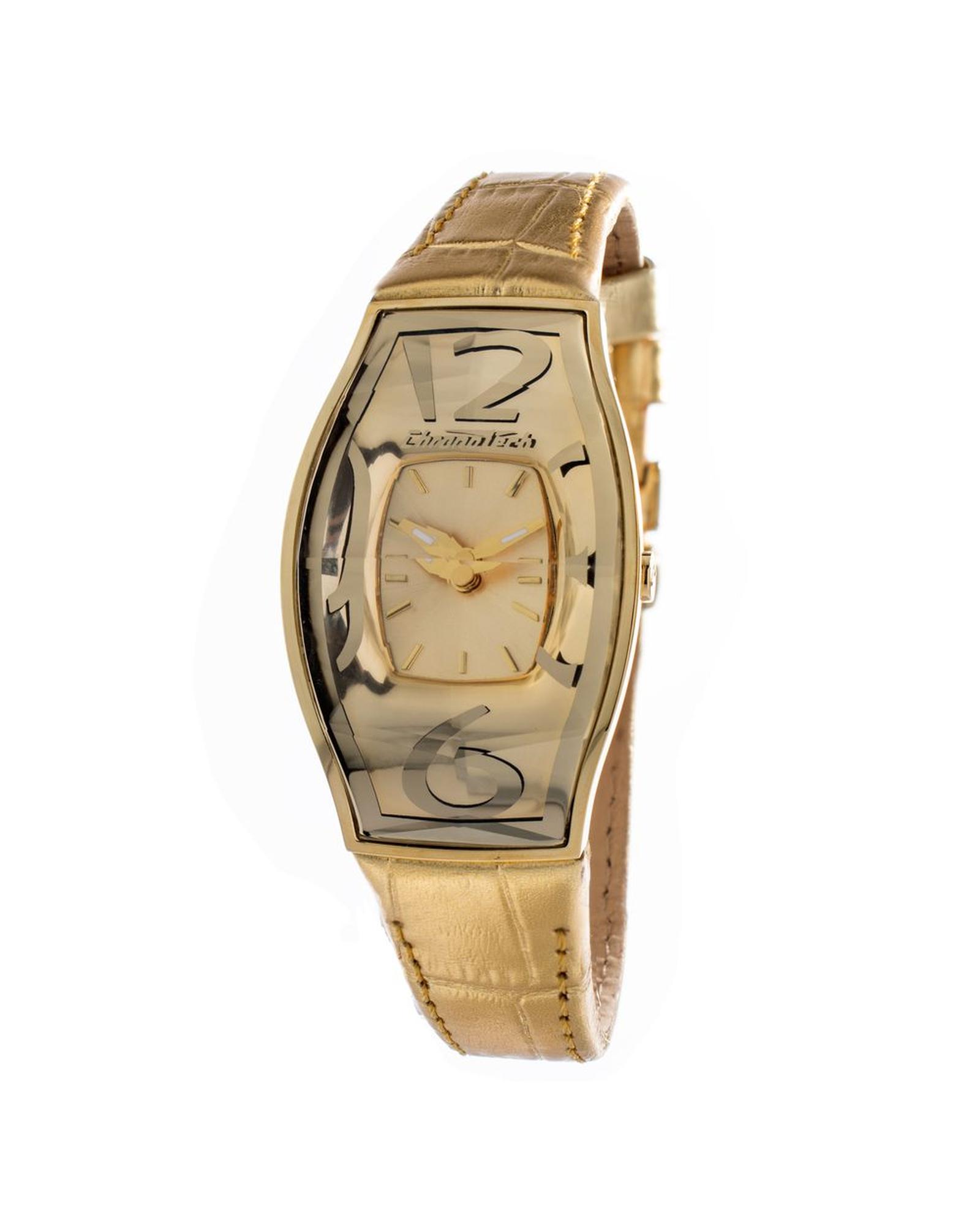 V539-CHCT7932L65AC-202506161836-00 Chronotech Women's Gold Leather Watch - One Size - Image 1