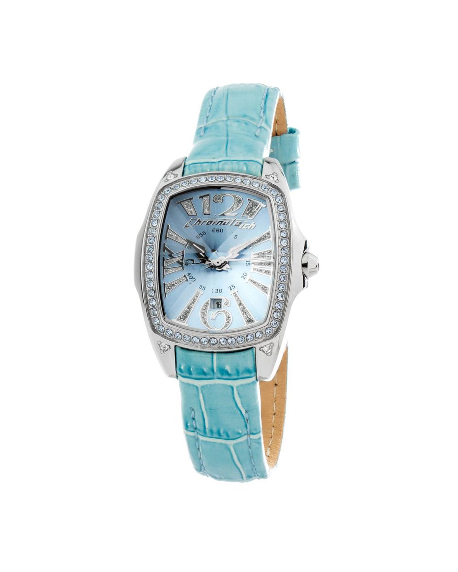 V539-CHCT7948LS01AC-202506161837-00 Chronotech Women's Blue Leather Watch - One Size - Image 1