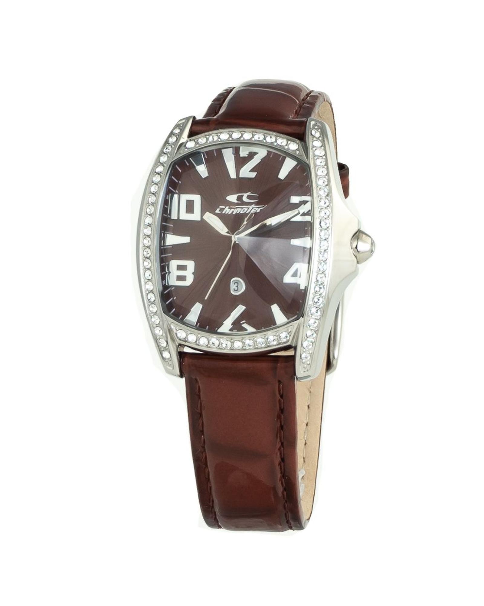 V539-CHCT7988LS63AC-202506161841-00 Chronotech Women's Brown Leather Watch - One Size - Image 1