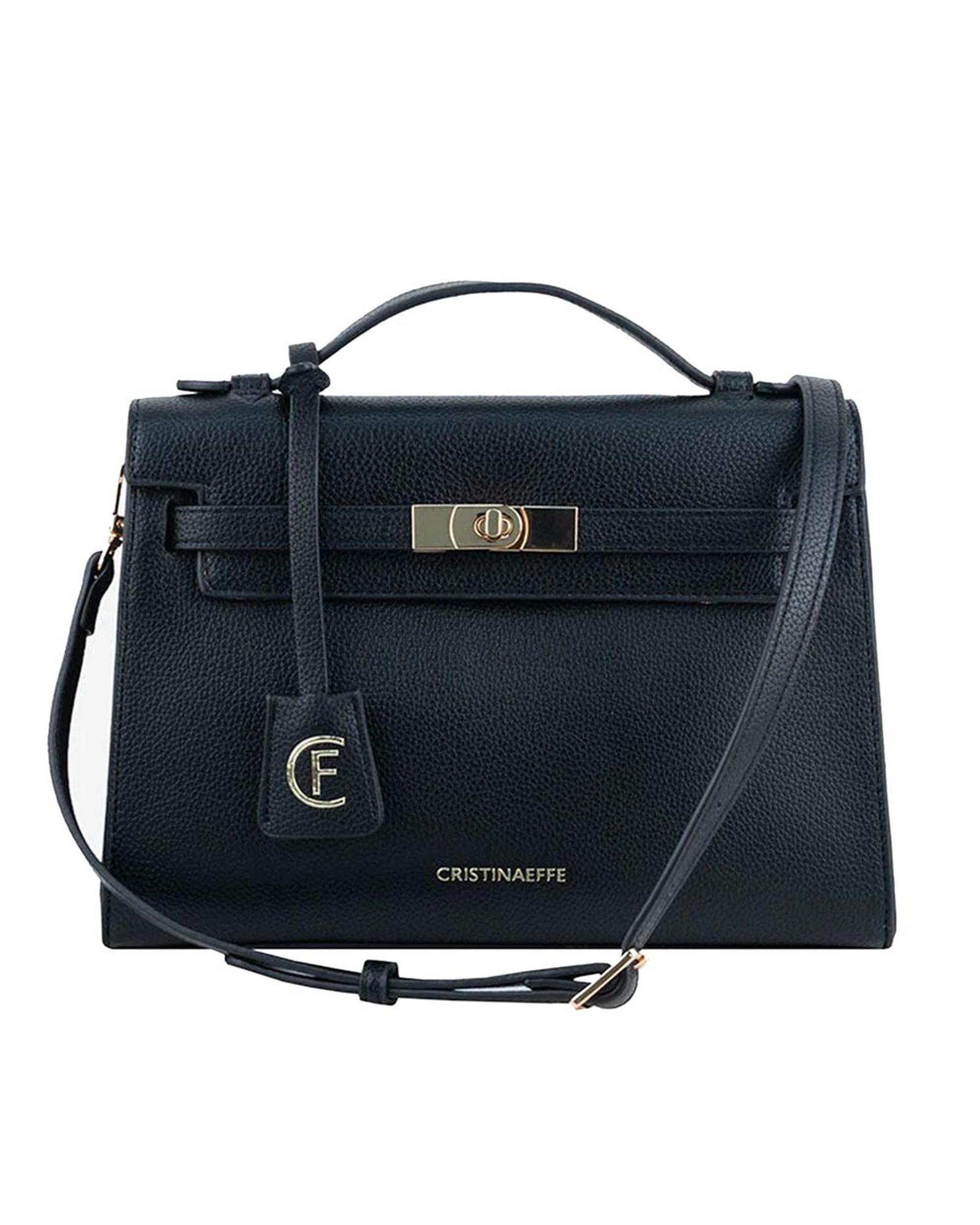 V539-CREF-14130-202506191931-00 CRISTINAEFFE Women's Black Artificial Leather Crossbody Bag - One Size - Image 1