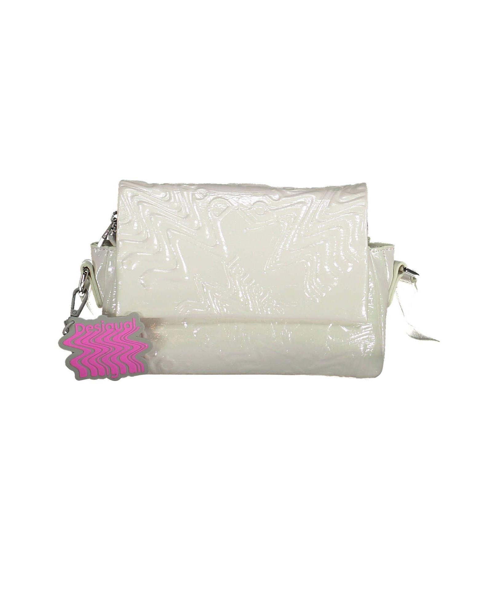V539-DE-19518-202506162052-00 Desigual Women's Iridescent Adjustable Shoulder Bag in White - One Size - Image 1