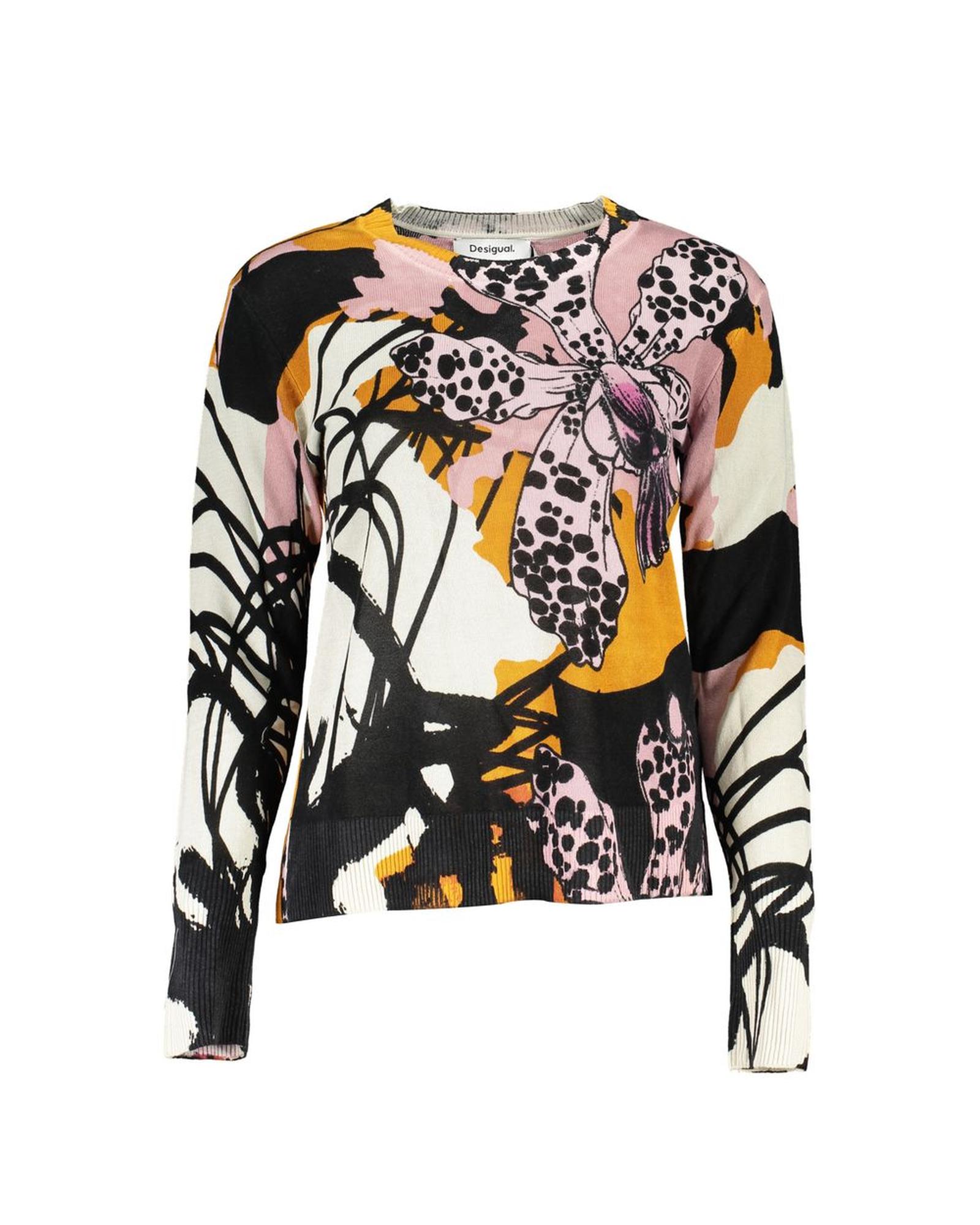 V539-DE-29212-M-202506162141-00 Desigual Women's Pink Linen Sweater - M - Image 1