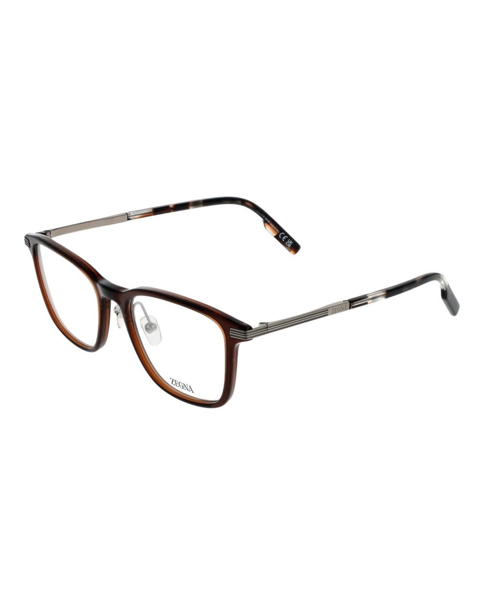 V539-ER-1000981-202506162220-00 Ermenegildo Zegna Men's Brown Optical Frames - One Size - Image 1