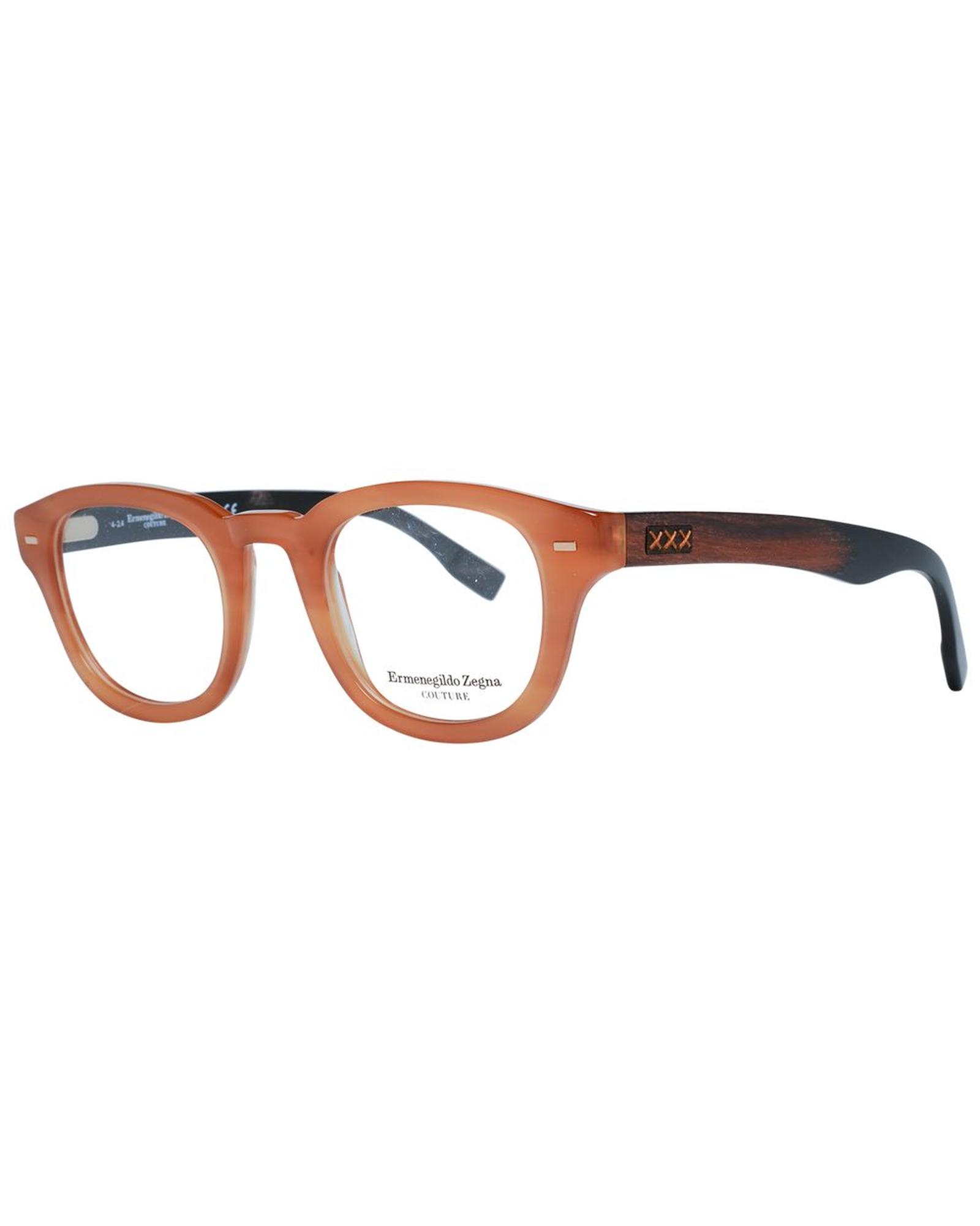 V539-ER-1038896-202506161930-00 Ermenegildo Zegna Men's Brown Optical Frames - One Size - Image 1