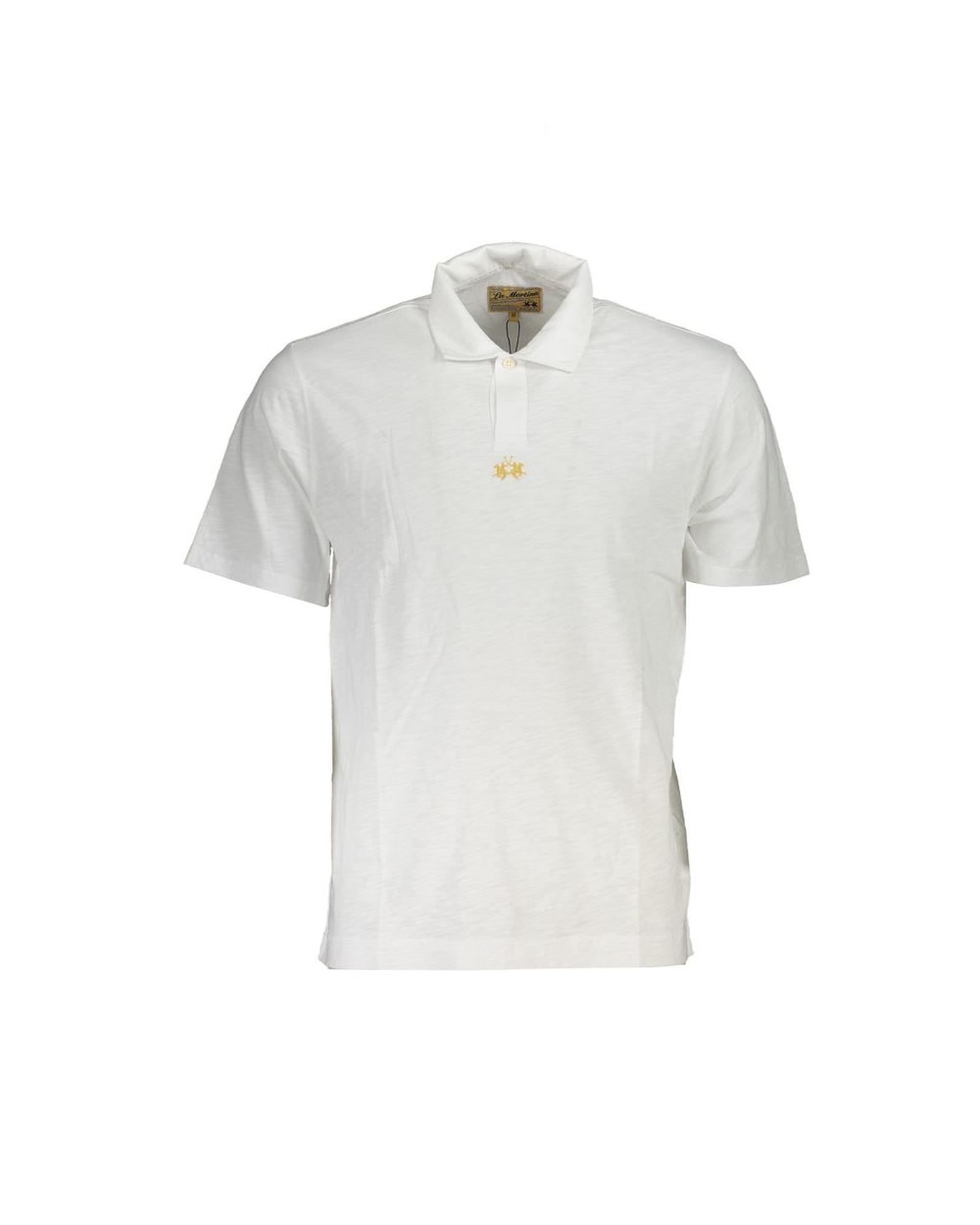 V539-LA-23083-M-202506170652-00 La Martina Men's White Cotton Polo Shirt - M - Image 1