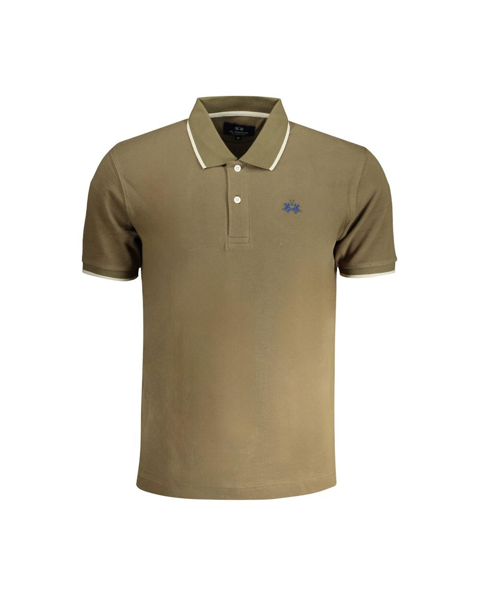 V539-LA-30437-XXL-202506170506-00 La Martina Men's Green Cotton Polo Shirt - 2XL - Image 1