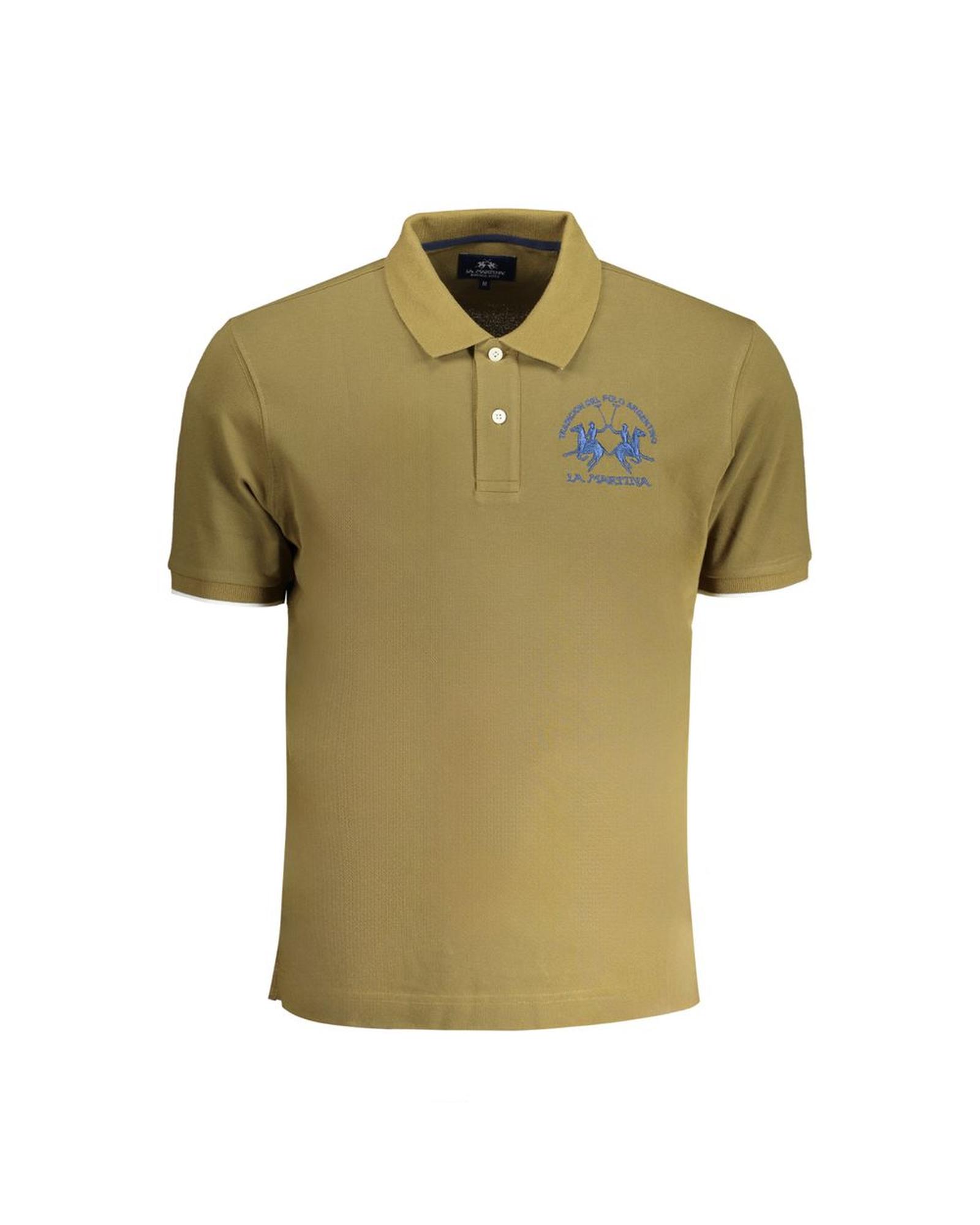 V539-LA-30463-XXL-202506170527-00 La Martina Men's Green Cotton Polo Shirt - 2XL - Image 1