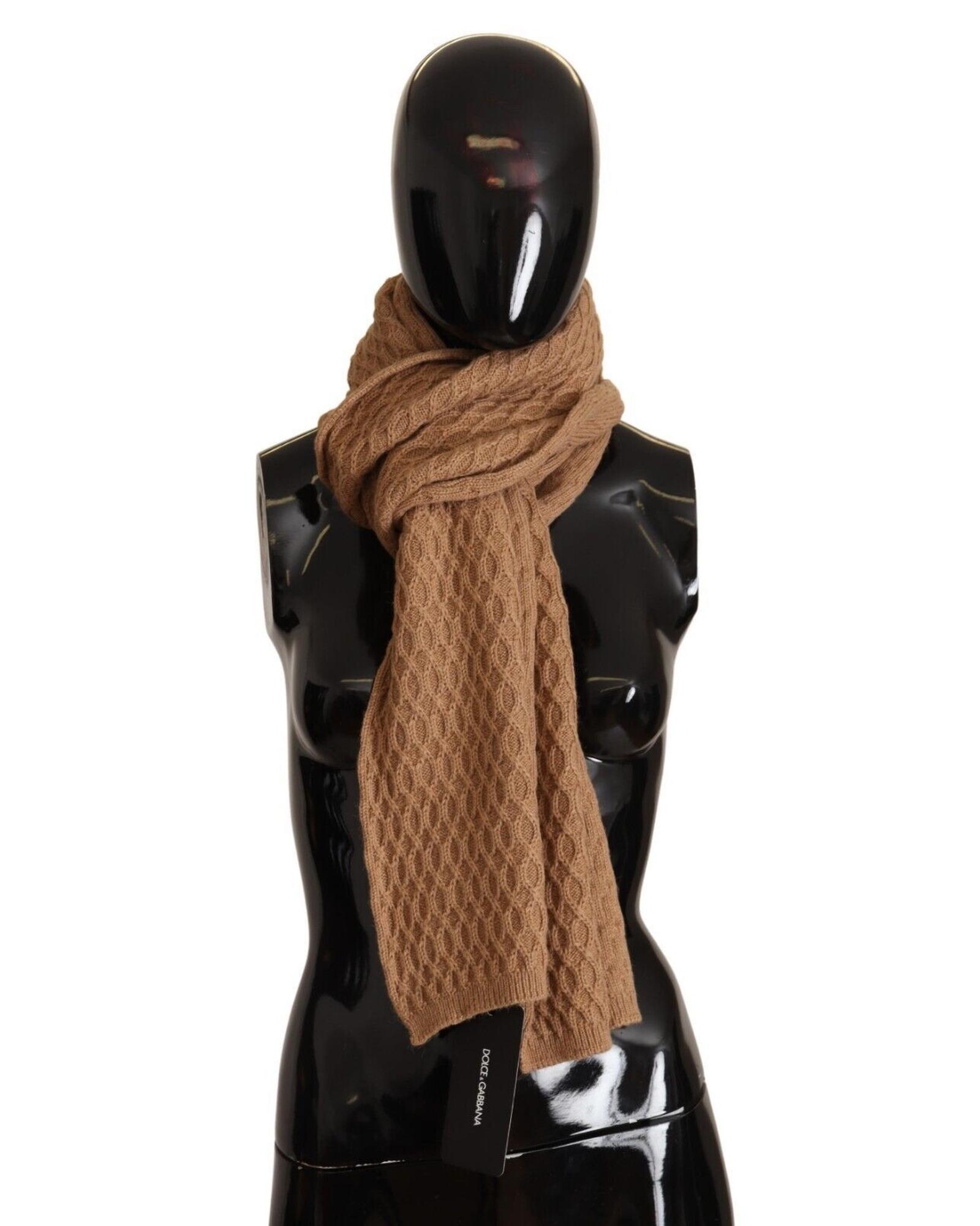 V539-MS6089-202509010415-00 Brand New Dolce & Gabbana Knitted Scarf with Logo Details One Size Women - Image 1