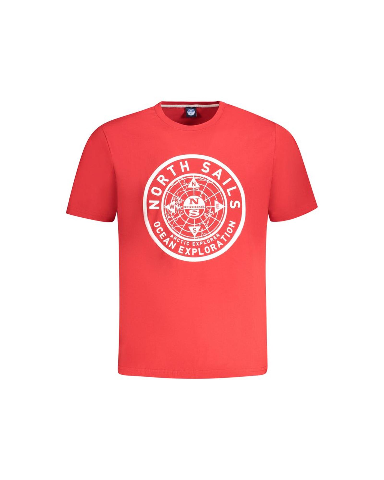 V539-NO-34004-XXL-202506172212-00 North Sails Men's Red Cotton T-Shirt - 2XL - Image 1