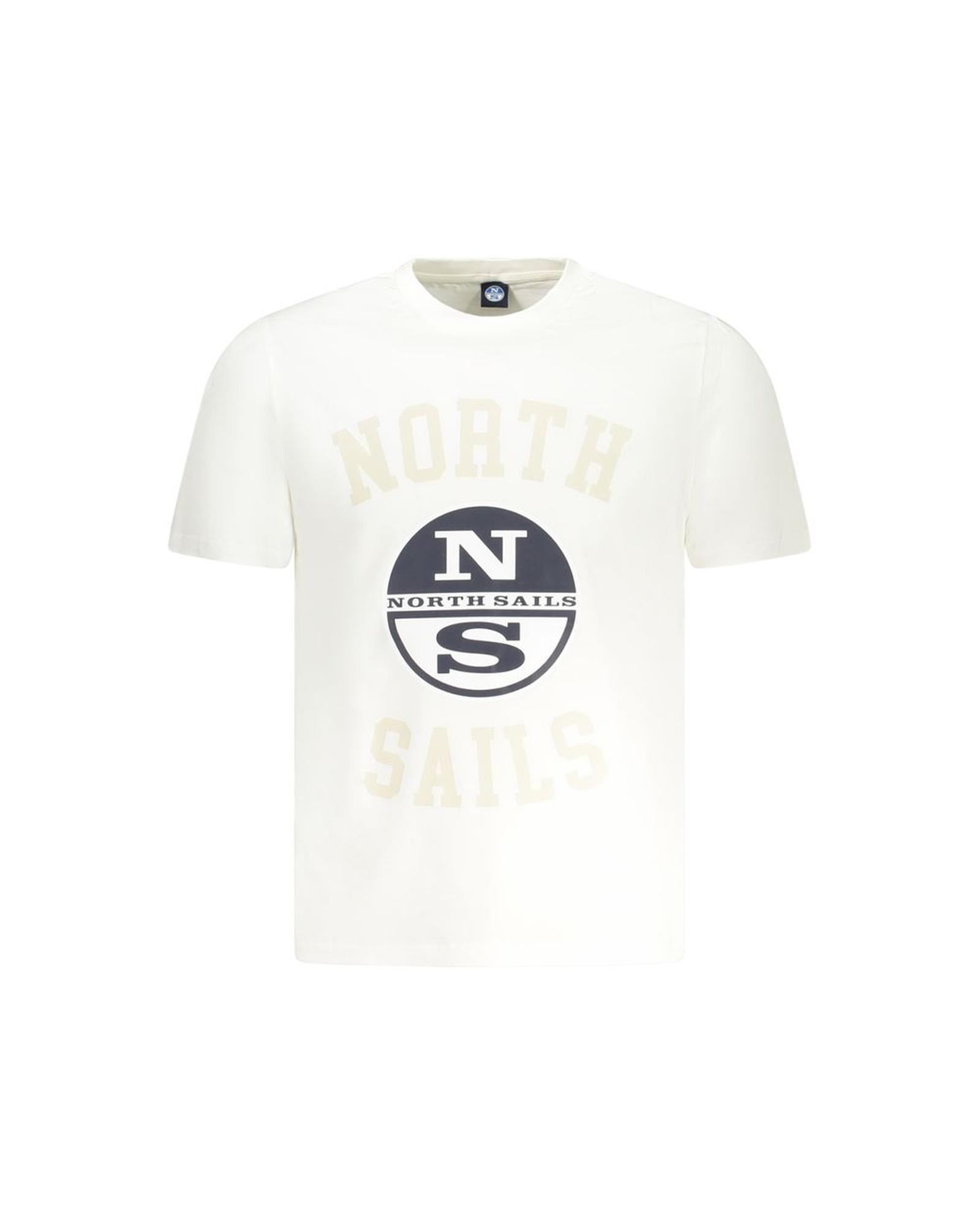 V539-NO-35032-M-202506172216-00 North Sails Men's White Cotton T-Shirt - M - Image 1
