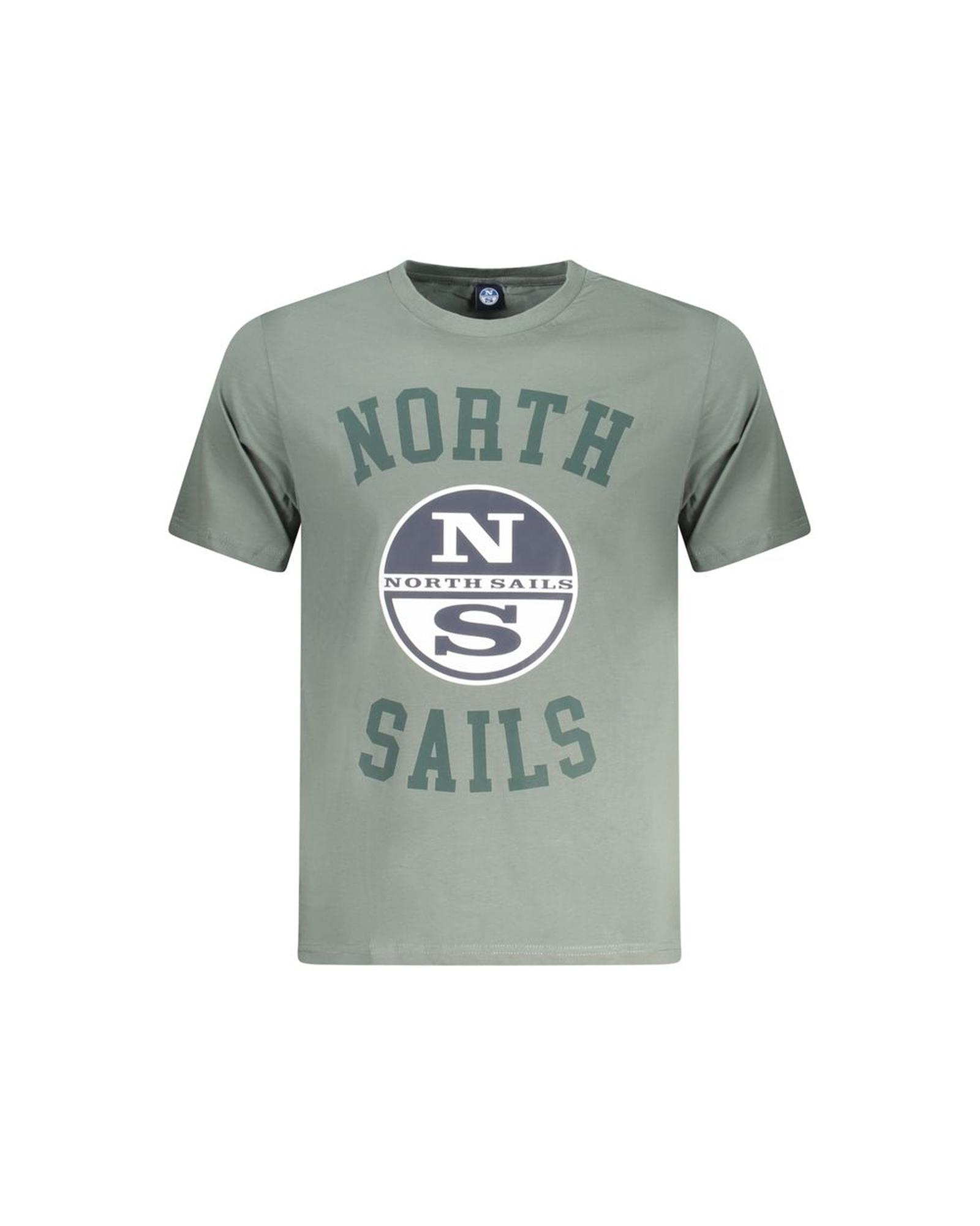 V539-NO-35048-S-202506180145-00 North Sails Men's Green Cotton T-Shirt - S - Image 1