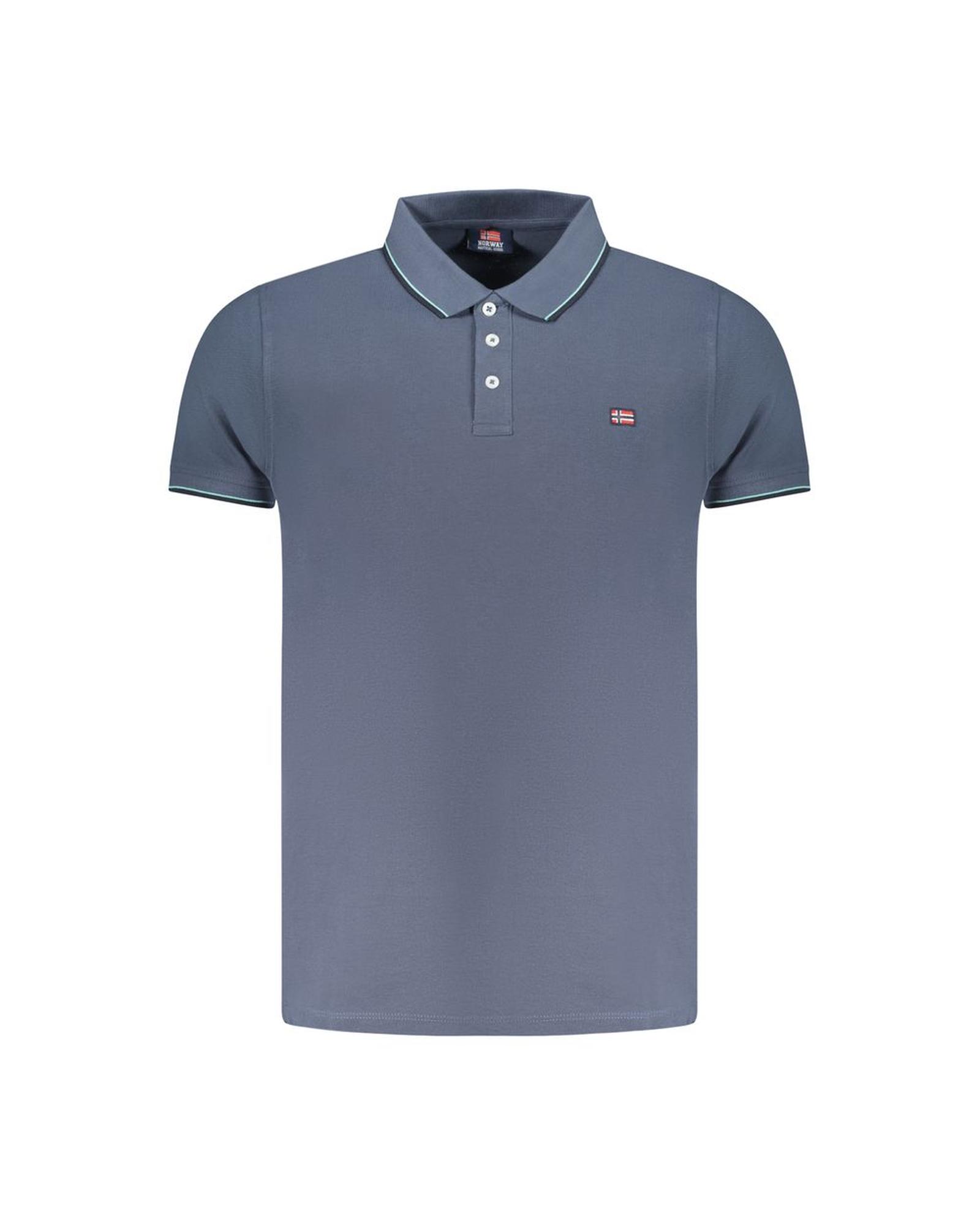 V539-NO-35871-S-202506180140-00 Norway 1963 Men's Blue Cotton Polo Shirt - S - Image 1