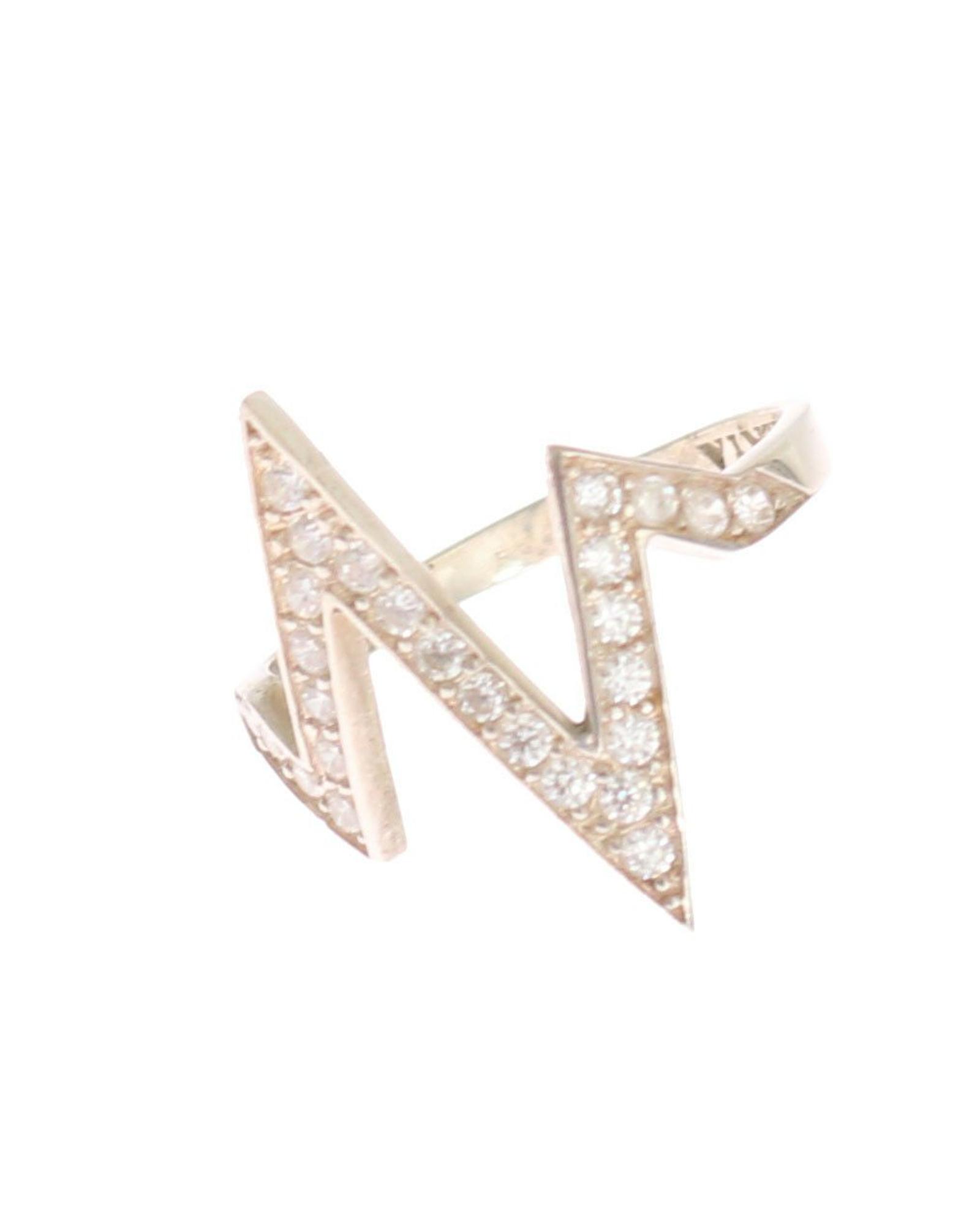 V539-SMY11069-49-202506180632-00 Nialaya Women's Radiant Silver Crystal Encrusted Ring - 49 EU - Image 1