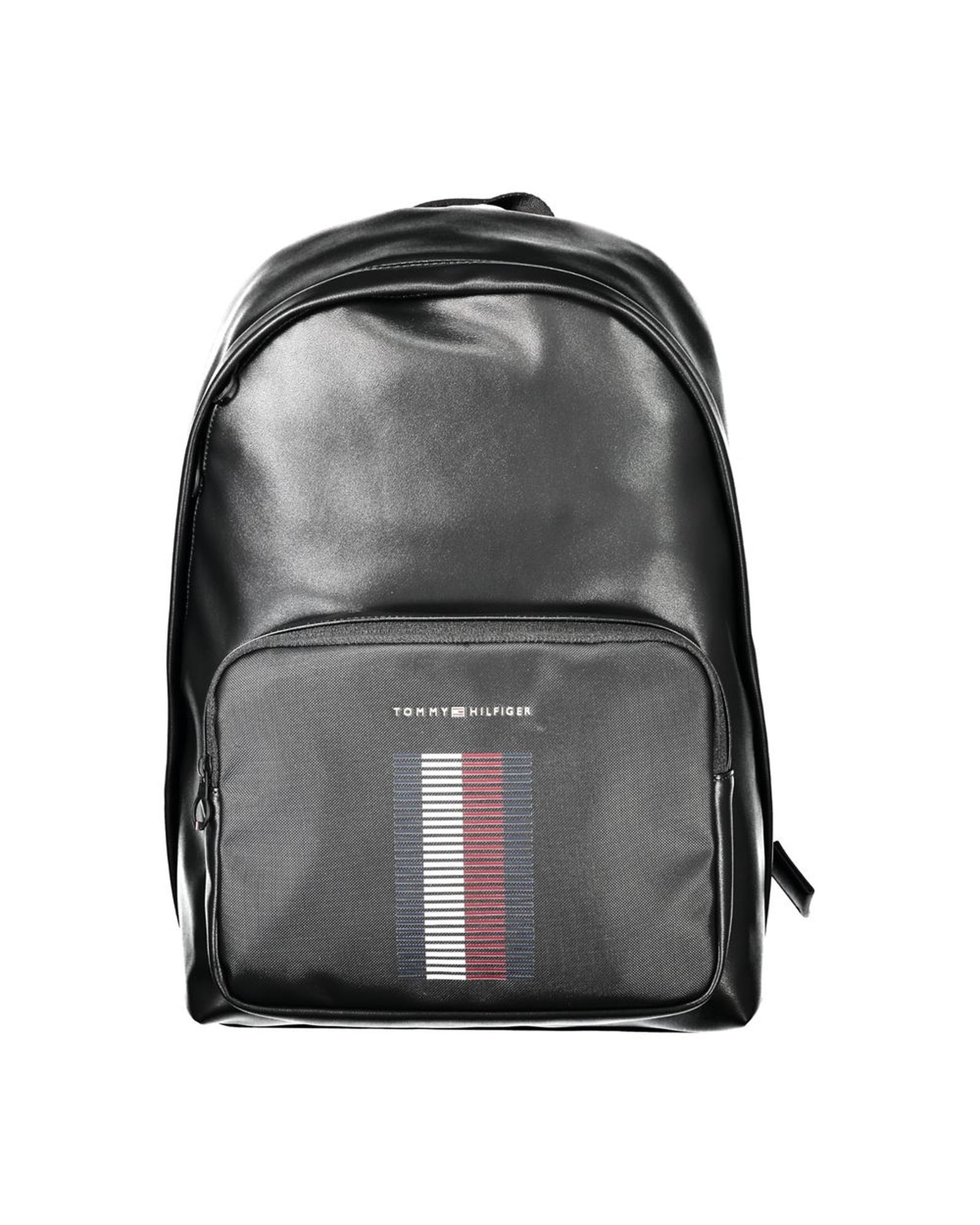 V539-TO-33660-202506181241-00 Tommy Hilfiger Men's Black Polyester Backpack - One Size - Image 1