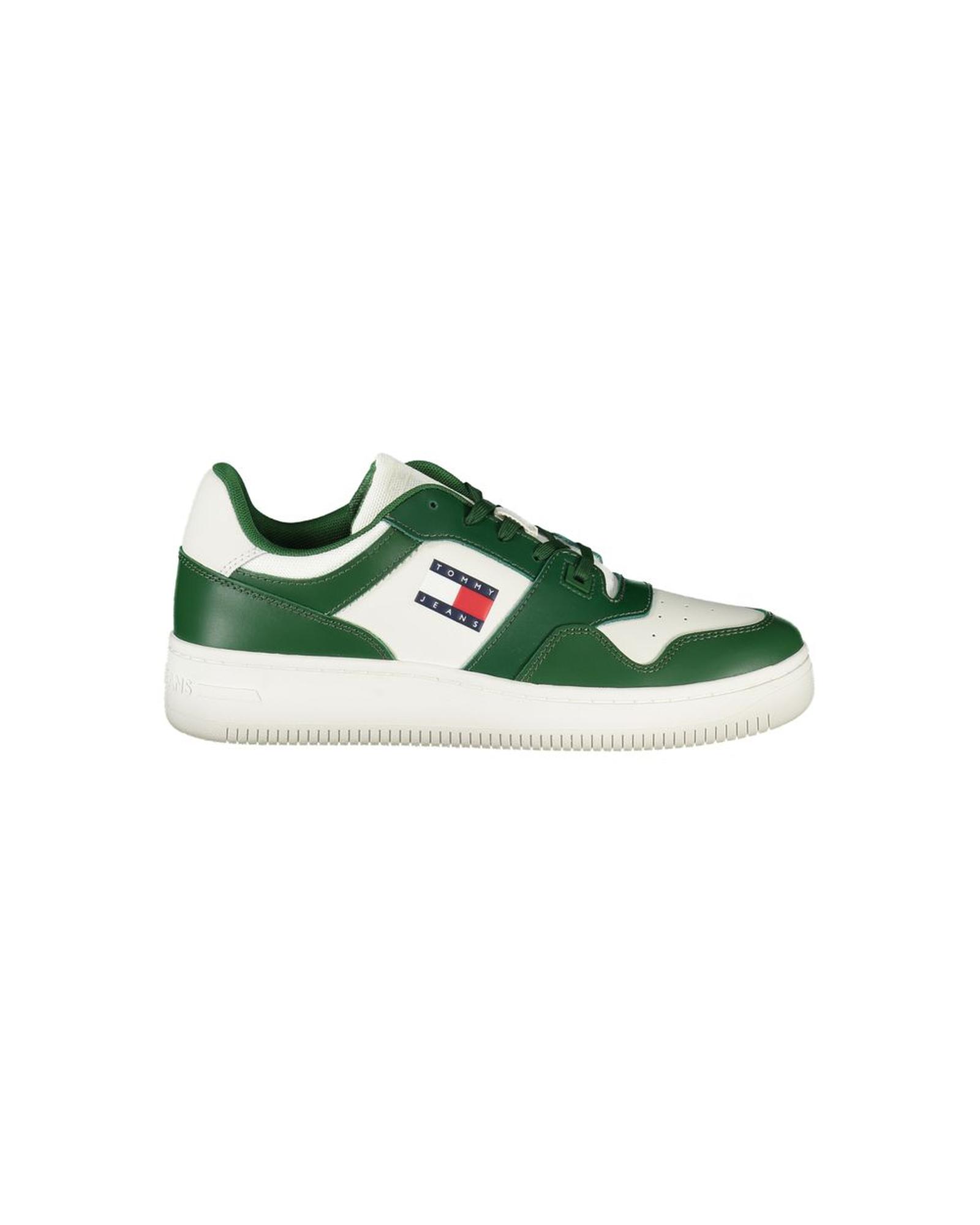 V539-TO-35337-EU44US11-202506181046-00 Tommy Hilfiger Men's Green Leather Sneaker - 44 EU - Image 1
