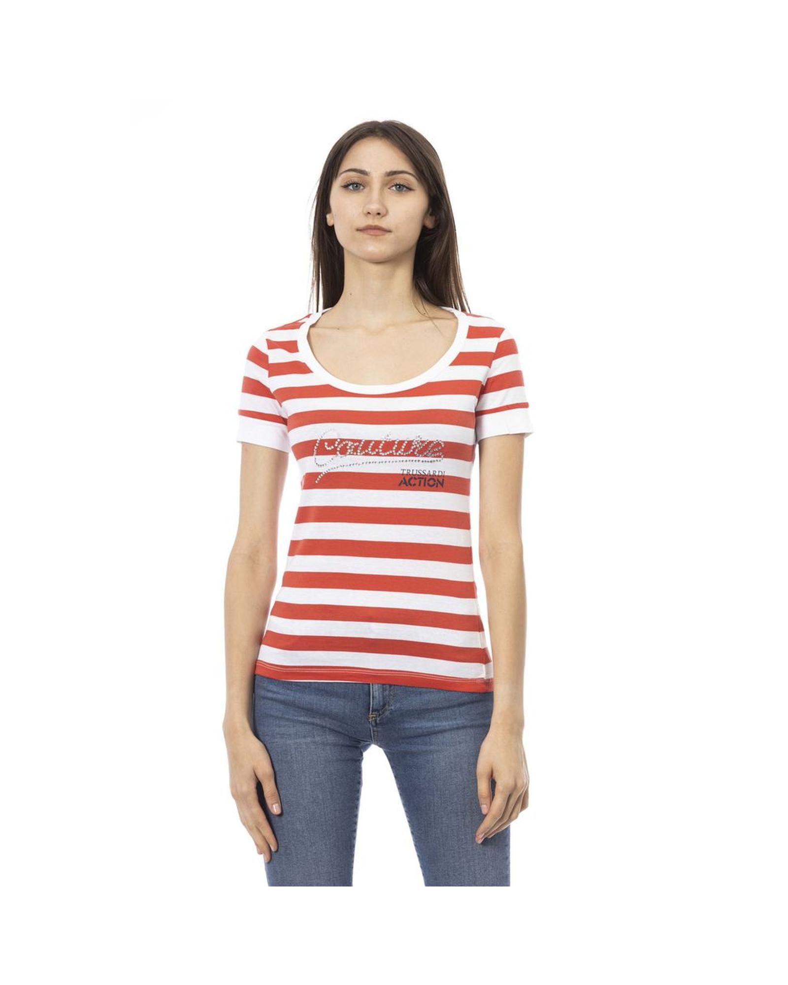 V539-TR-24169-M-202506111631-00 Trussardi Action Women's Vibrant Multicolor Short Sleeve Tee - M - Image 1