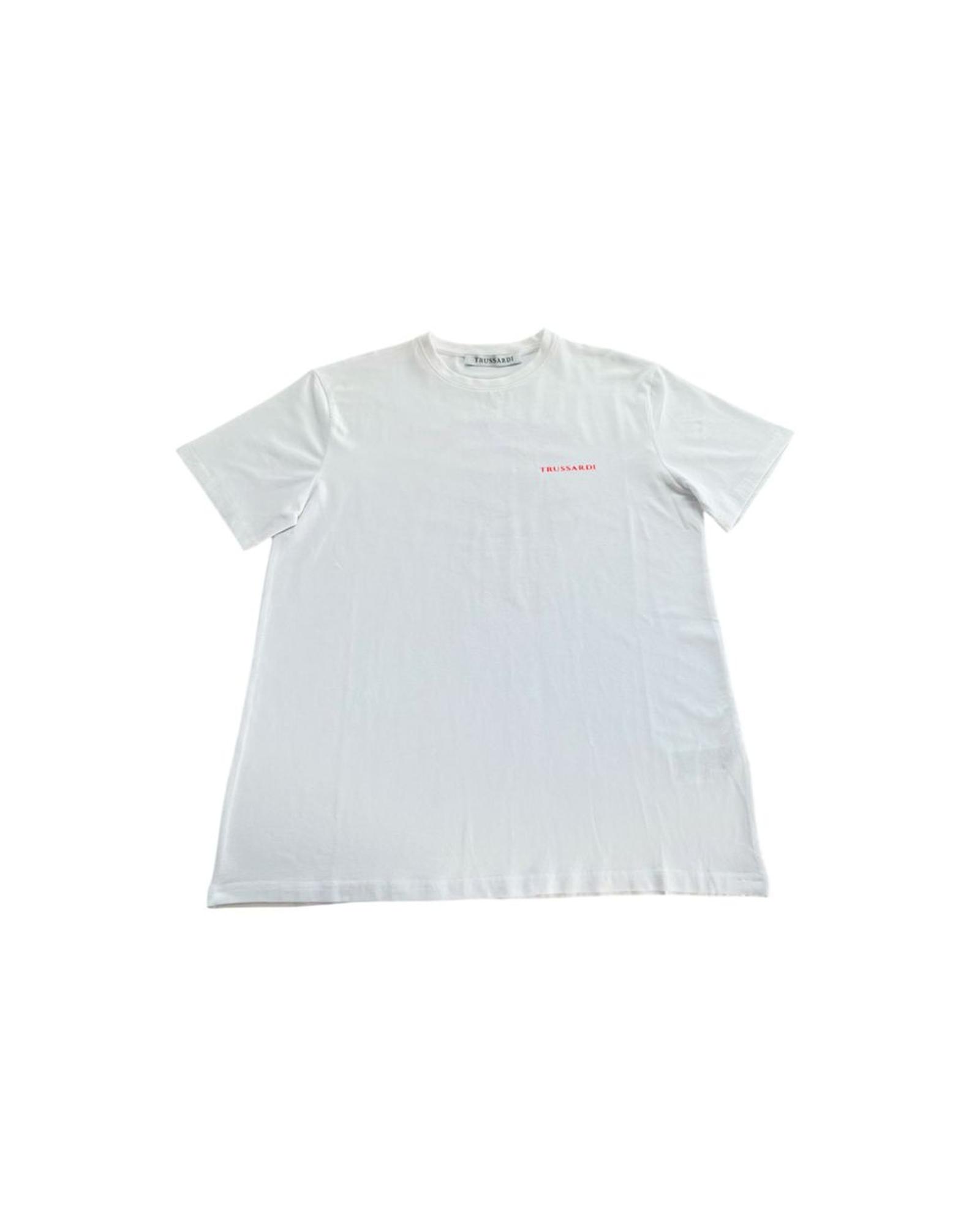V539-TR-24804-L-202506181036-00 Trussardi Beachwear Men's White Cotton T-Shirt - L - Image 1
