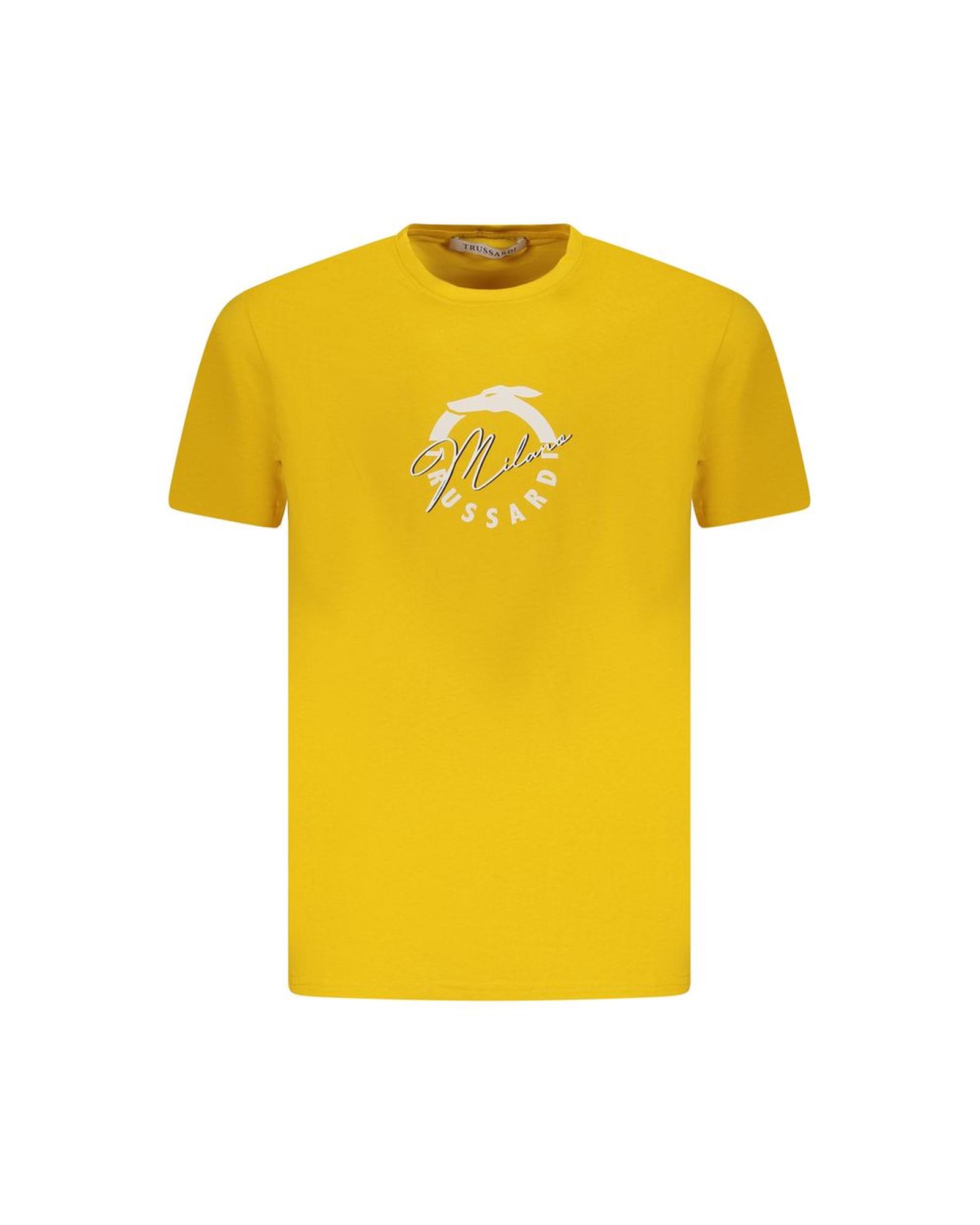 V539-TR-36625-XXL-202506181136-00 Trussardi Men's Yellow Cotton T-Shirt - 2XL - Image 1