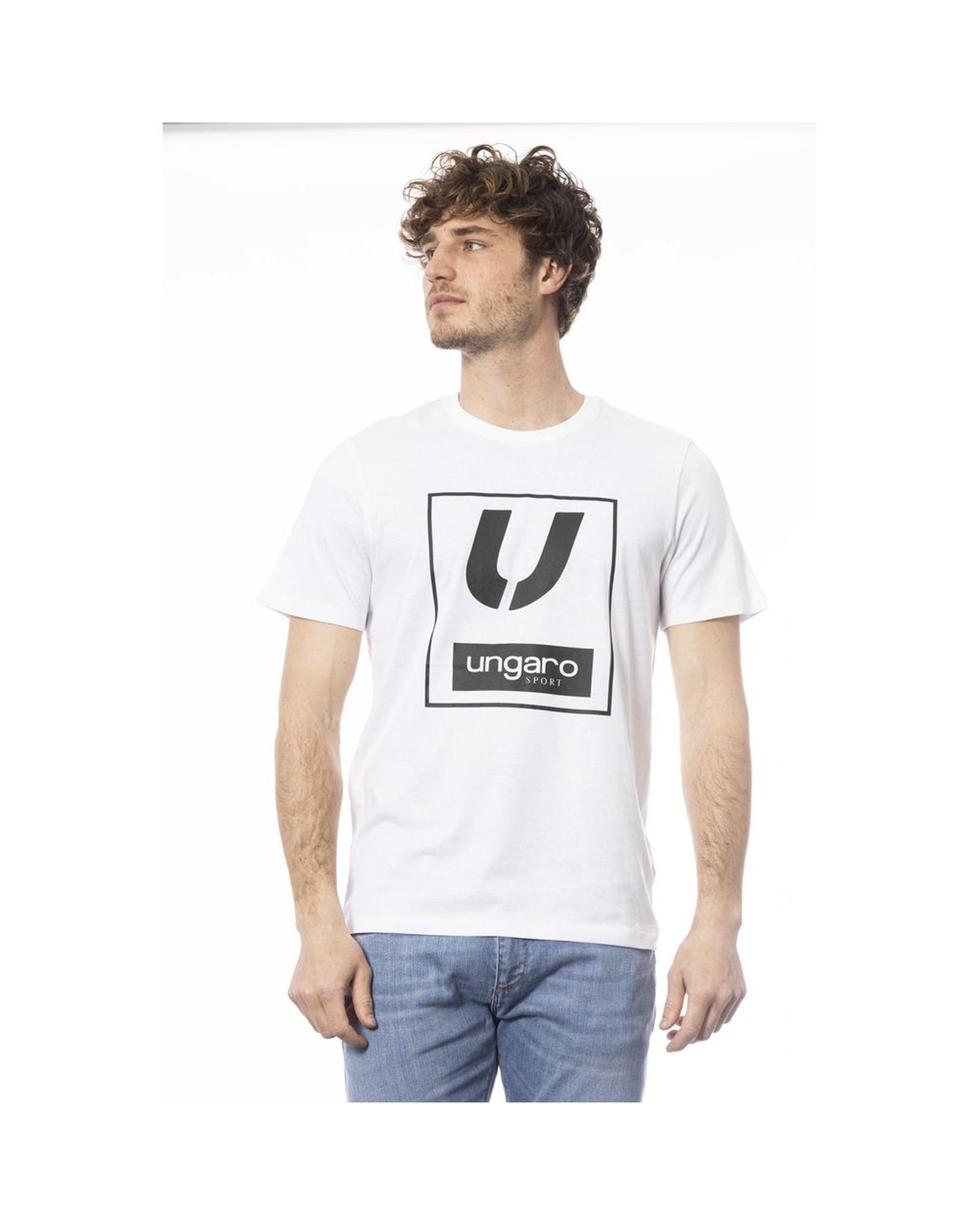 V539-UN-24070-XL-202506111845-00 Ungaro Sport Men's Chic White Cotton Crew Neck Tee - XL - Image 1