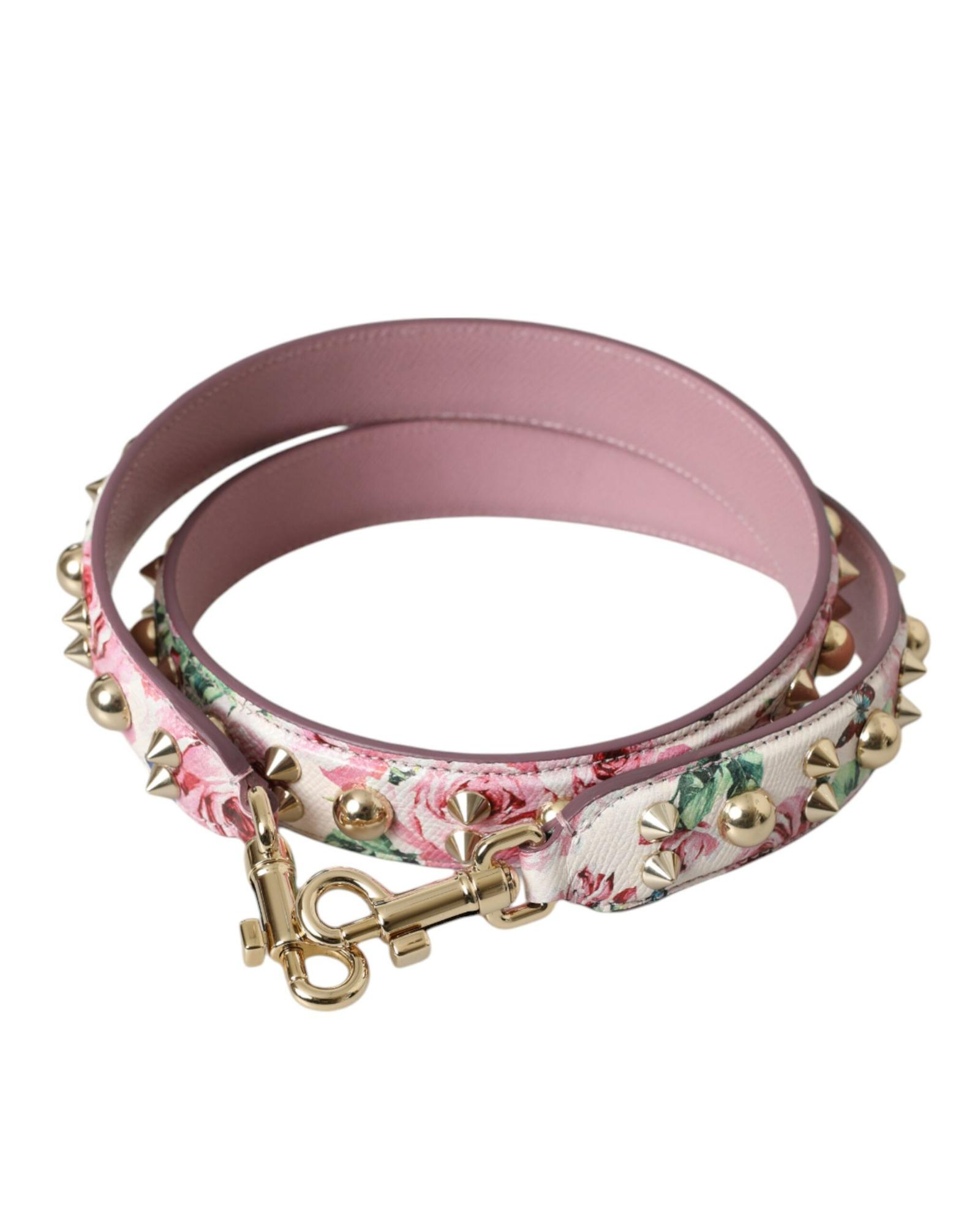 V539-WMB309-202506181753-00 Dolce & Gabbana Women's Pink Floral Handbag Accessory Shoulder Strap - One Size - Image 1