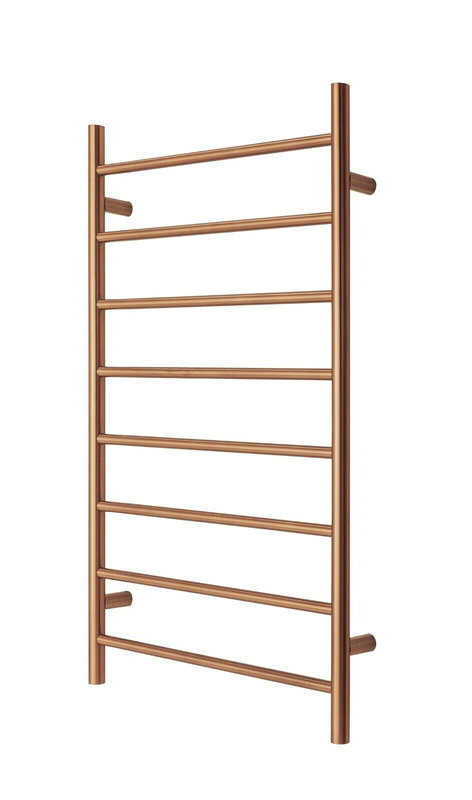 V549-10062ROUNDPOLISHROSE-109689-00 Premium Polished Rose Gold Towel Rack - 8 Bars, Round Design, AU Standard, 1000x620mm Wide - Image 1