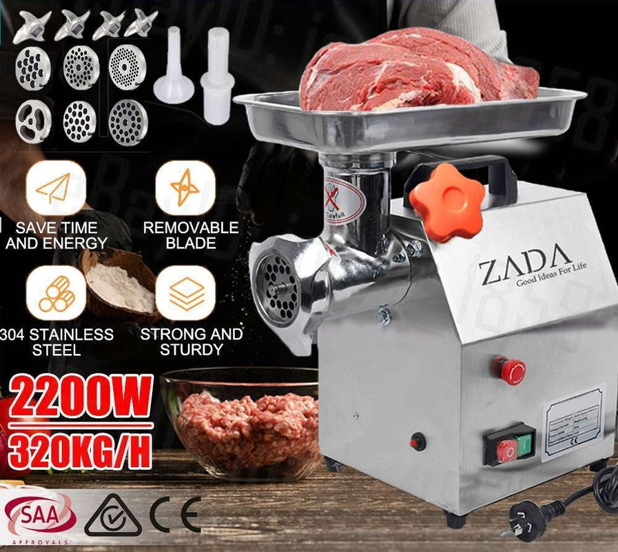 V549-EB284177046047-90755-00 1.63HP Commercial Meat Mincer- Electric Grinder & Sausage Maker Filler 1200W - Image 1