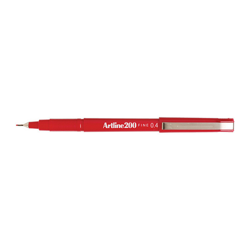 V555-AR120002-202504030822-00 Artline 200 Fline Pen Red Bx12 - Image 1