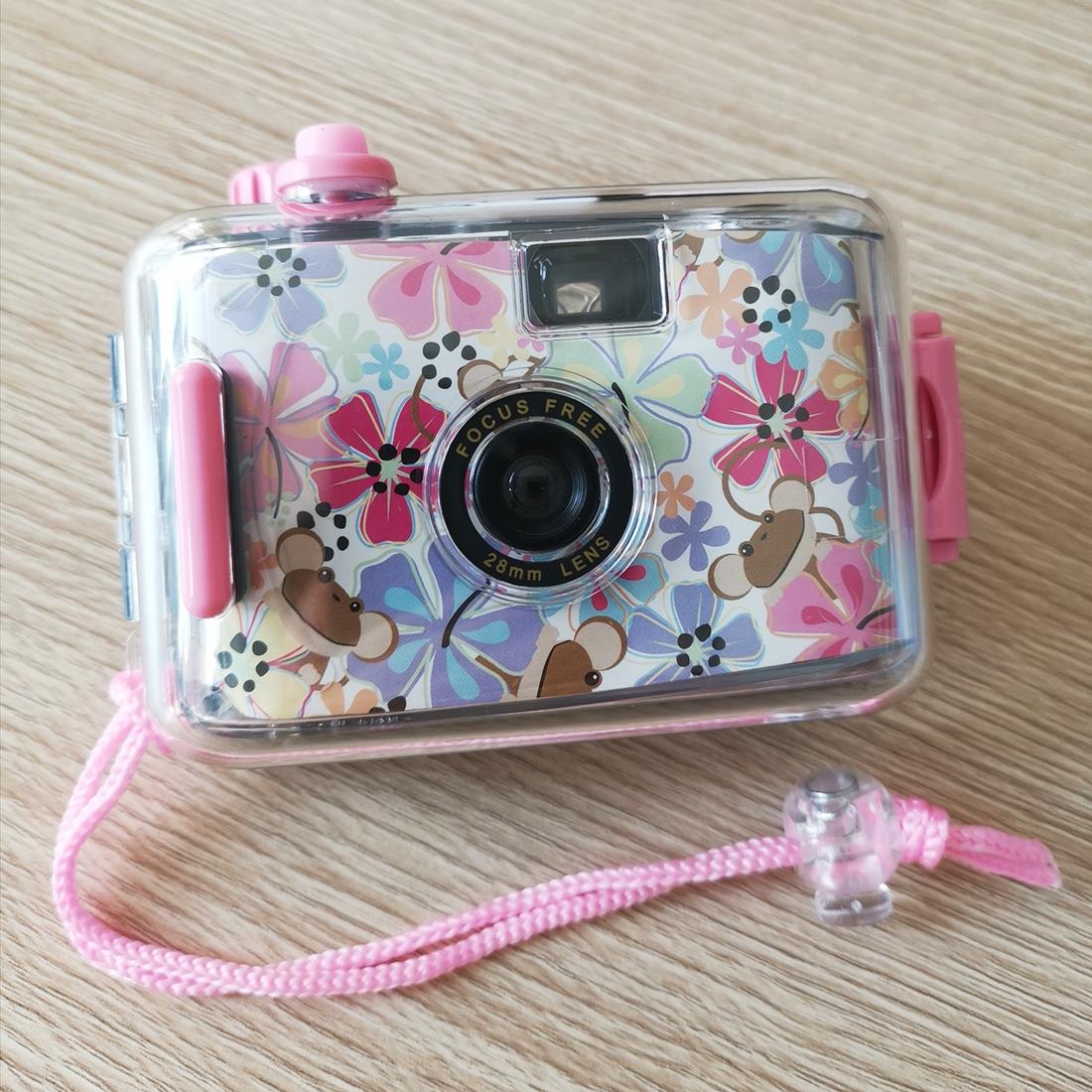 V562-0080ACD-202503061845-00 Retro Film Camera for Kids - Waterproof 5m - Flowers Pattern - Image 1