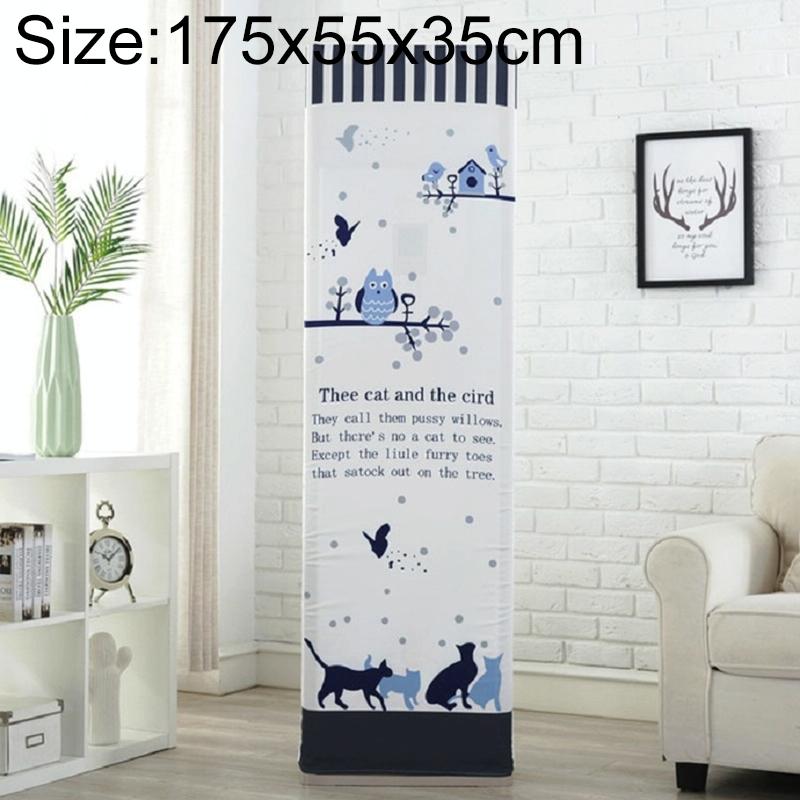 V562-0529377230DBT-202503031715-00 Cat and Bird Fabric Dust Cover for Vertical Cabinet Ac - 175x55x35cm - All-inclusive - Image 1