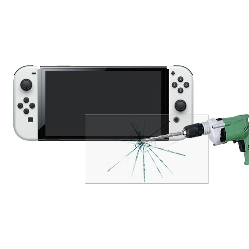 V562-104150200ADE-202503061825-00 9h Tempered Glass Film for Nintendo Switch Oled - 0.26mm - Image 1