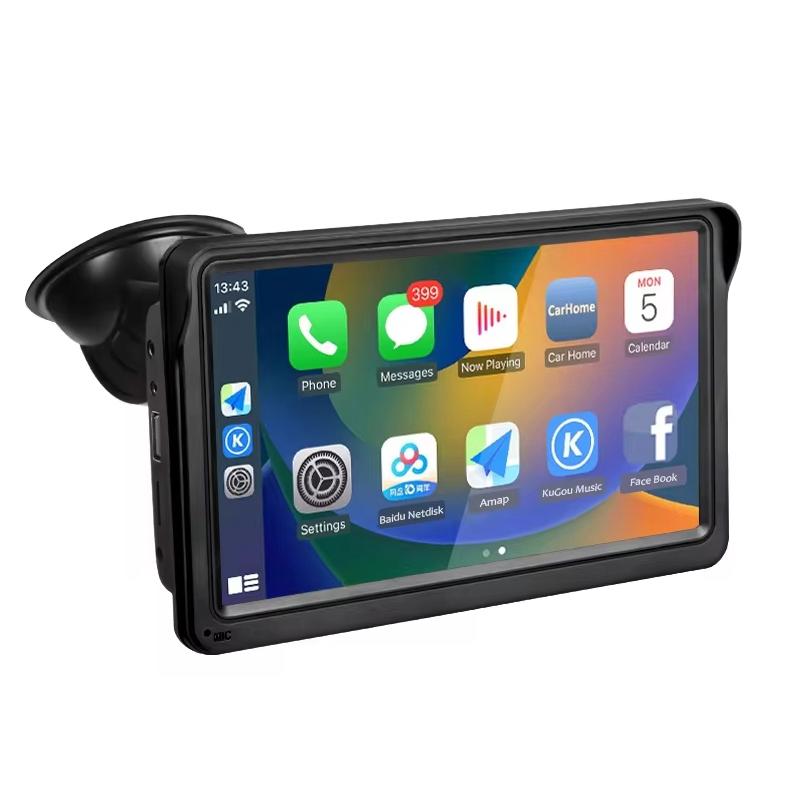 V562-1042055060DBT-202504021906-00 7 Inch Bluetooth 5.0 Carplay Monitor - Portable Compatible With Most Vehicles - Display - Image 1