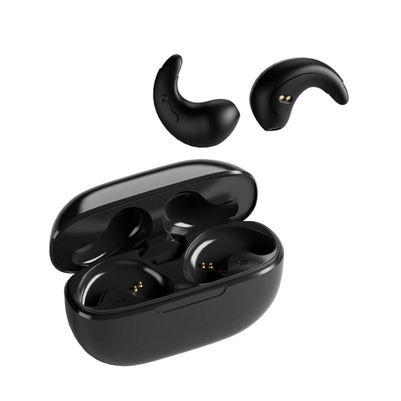 V562-1059594060DBT-202505261728-00 Bluetooth Earphones with Charging Case for Restful Sleep - Black Wihout Silicone Case - Image 1