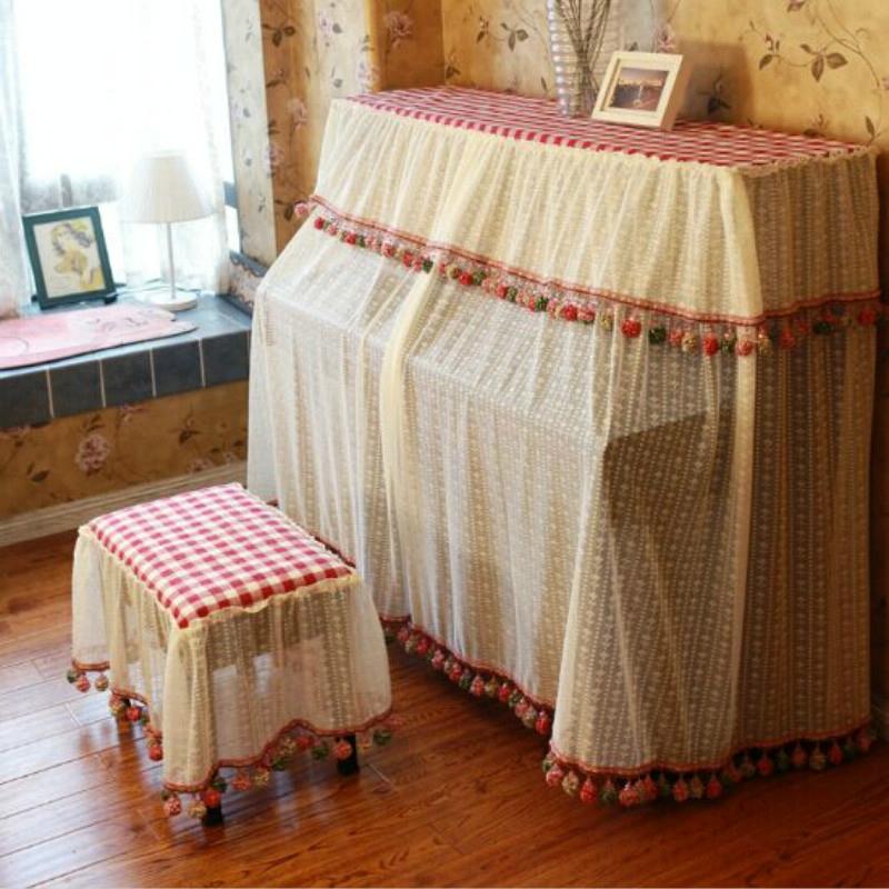 V562-106935950DBT-202503031936-00 Lace Embroidered Piano Dust Cover - 150x35x110cm - Image 1