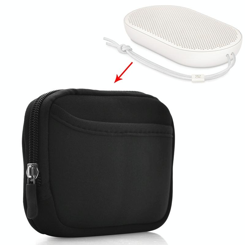 V562-1583G7PI-202504251517-00 2-pack Soft Nylon Protective Bags for b & o Beoplay P2 Portable Bluetooth Speaker - Image 1