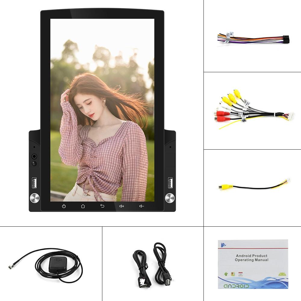 V562-2027107240DBT-202505221321-00 9.7 Inch Vertical Screen Android Car Mp5 Player With Hd 2.5D Glass Standard + 4 Lights Camera - Image 1