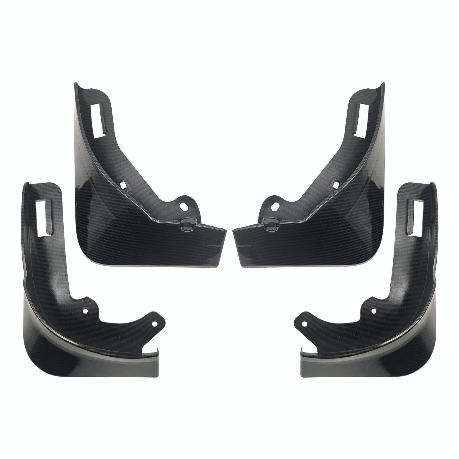 V562-2057224060DBT-202502260846-00 For Tesla Model Y Car Punch-Free Front And Rear Wheel Soft Rubber Fender Guard - Carbon Fiber - Carbon Fiber - Image 1