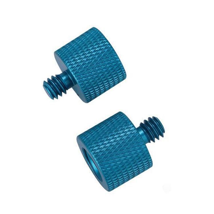 V562-2059481060DBT-221439-00 10-Piece 3 / 8 To 1 / 4 Screw Adapter - Blue - Image 1