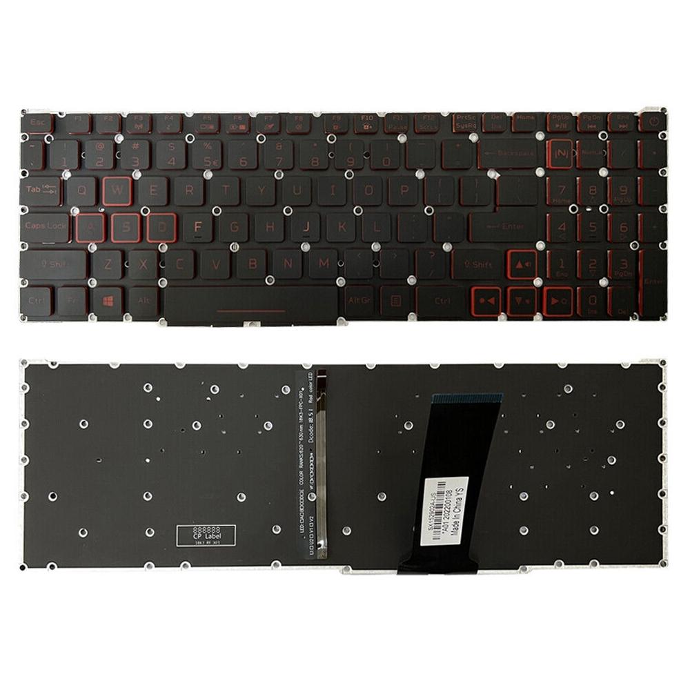 V562-206151500ADE-202502272005-00 Red Backlit Laptop Keyboard - us Version - For Acer Nitro 5 An515-43 - Image 1