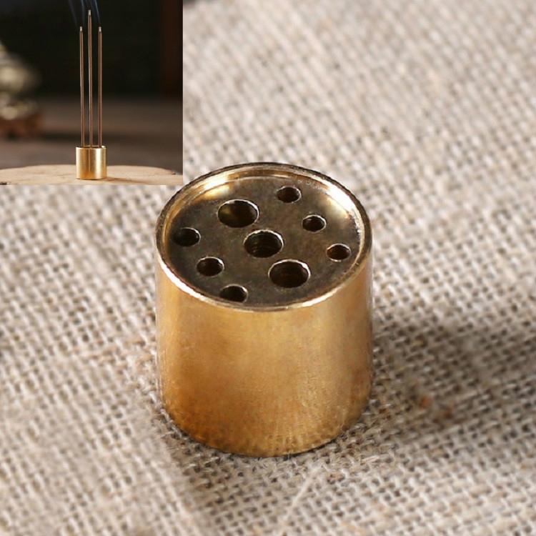 V562-206802550DBT-202503041705-00 Medium Copper Nine-hole Incense Stick Plate Burner - Set of 5 - Image 1