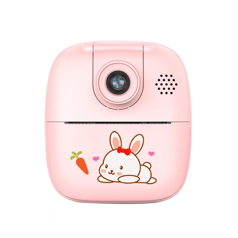 V562-2090892060DBT-202502212235-00 Hd Cartoon Kids Camera with Rotating Lens - Pink 16g - Image 1