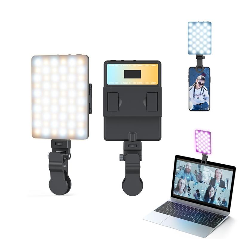 V562-2094353060DBT-202503061905-00 5w Mobile Phone Fill Light for Live Broadcast with Screen - V11 Cool & Warm - Image 1