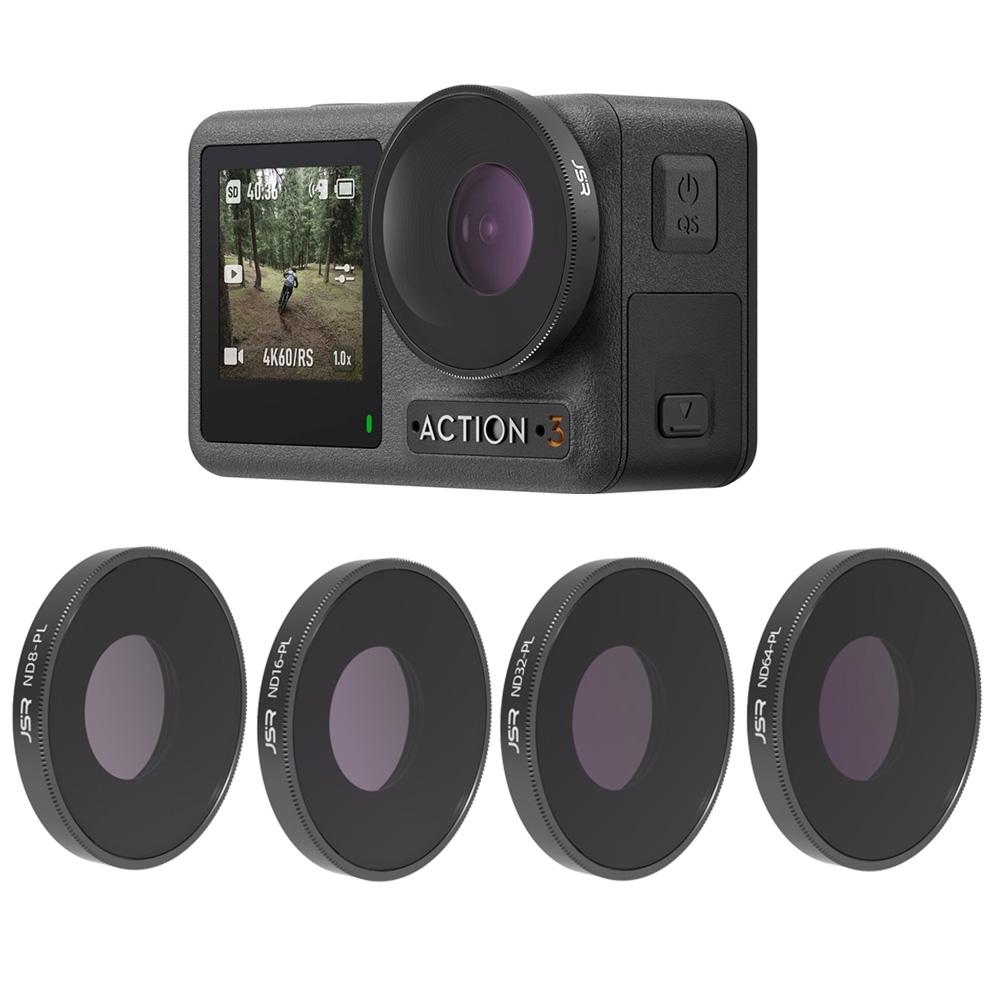 V562-2150POD-202503062150-00 4-in-1 Lens Filter Set for Dji Action 3 - Nd8pl Nd16pl Nd32pl Nd64pl - Image 1