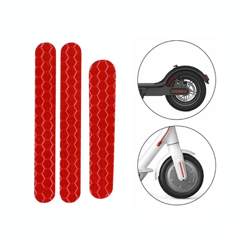 V562-2181902750DBT-202505291136-00 Reflective Stickers for Ninebot Es2 Scooter - Red - Image 1